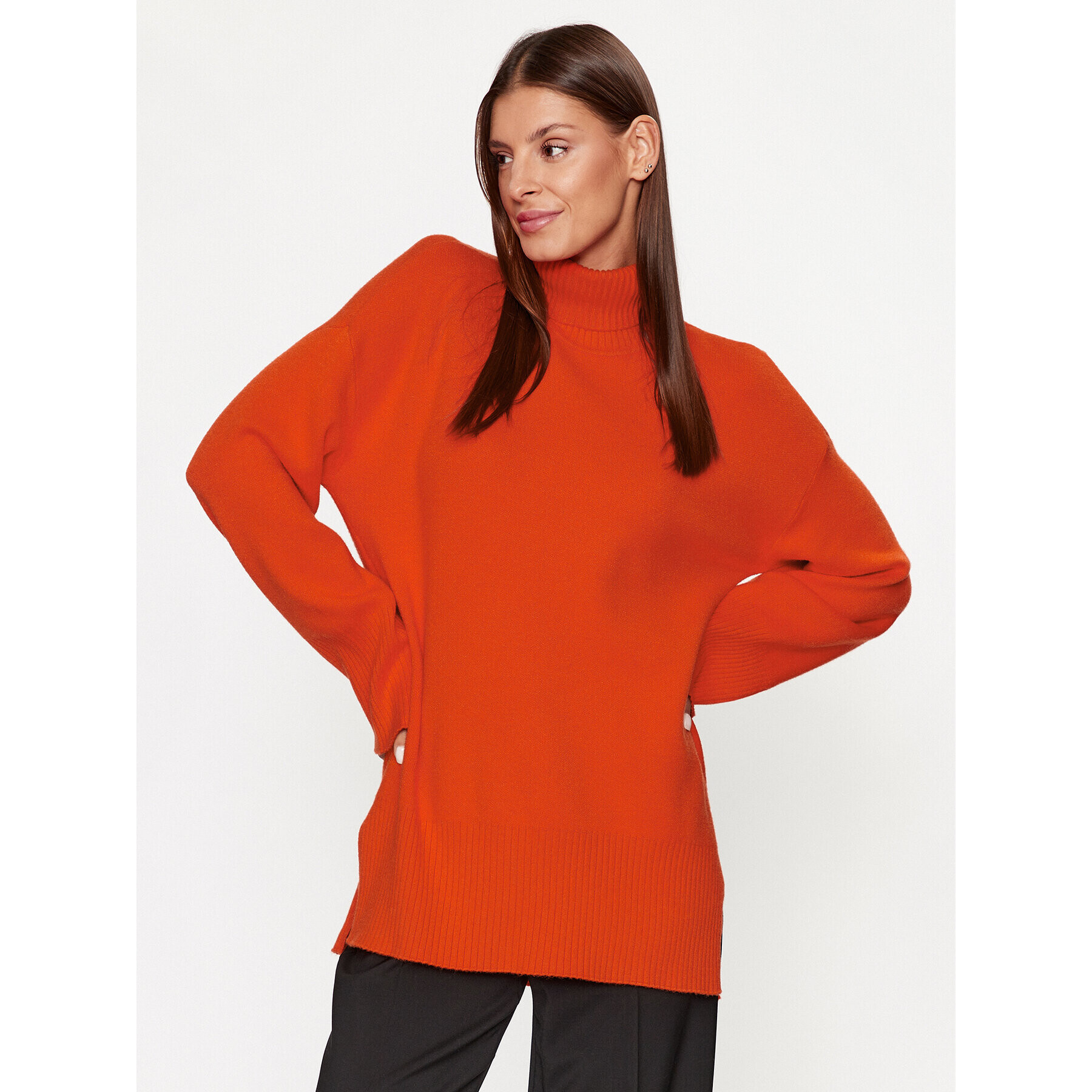 Vero Moda Rolák Goldneedle 10290626 Oranžová Relaxed Fit - Pepit.sk