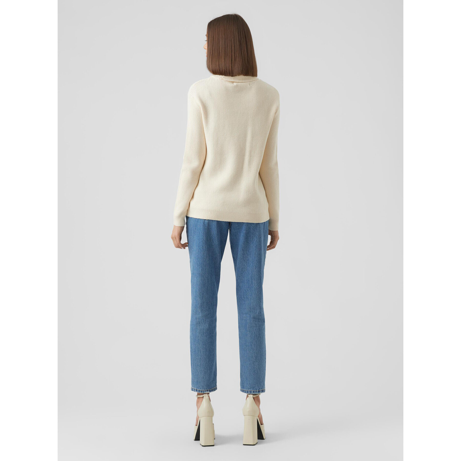 Vero Moda Rolák Holly 10268920 Écru Relaxed Fit - Pepit.sk