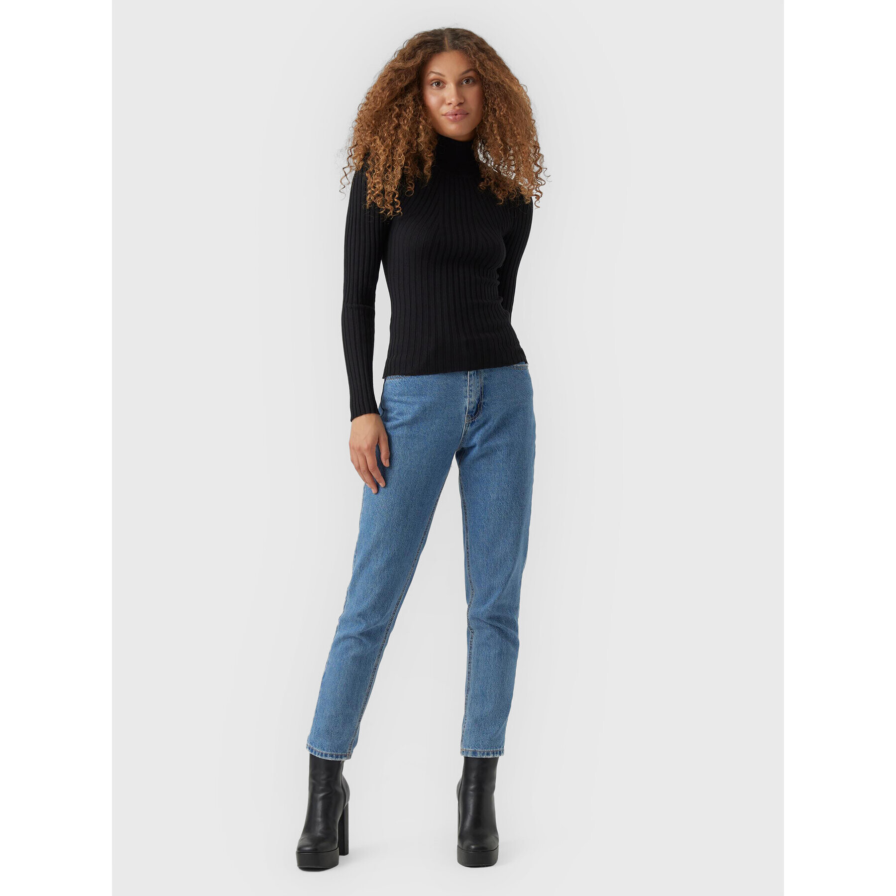 Vero Moda Rolák Kiki 10272699 Čierna Slim Fit - Pepit.sk