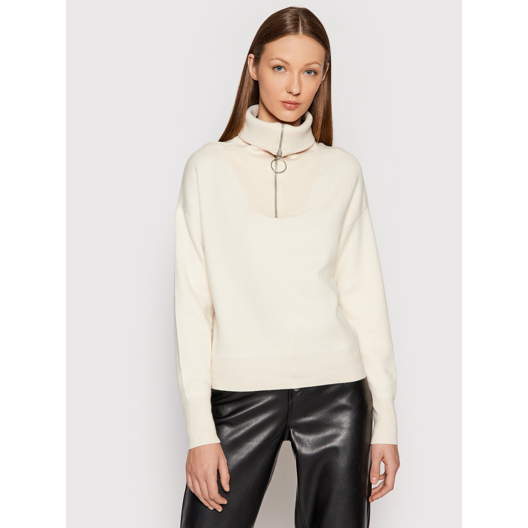 Vero Moda Rolák Saba 10253177 Béžová Regular Fit - Pepit.sk