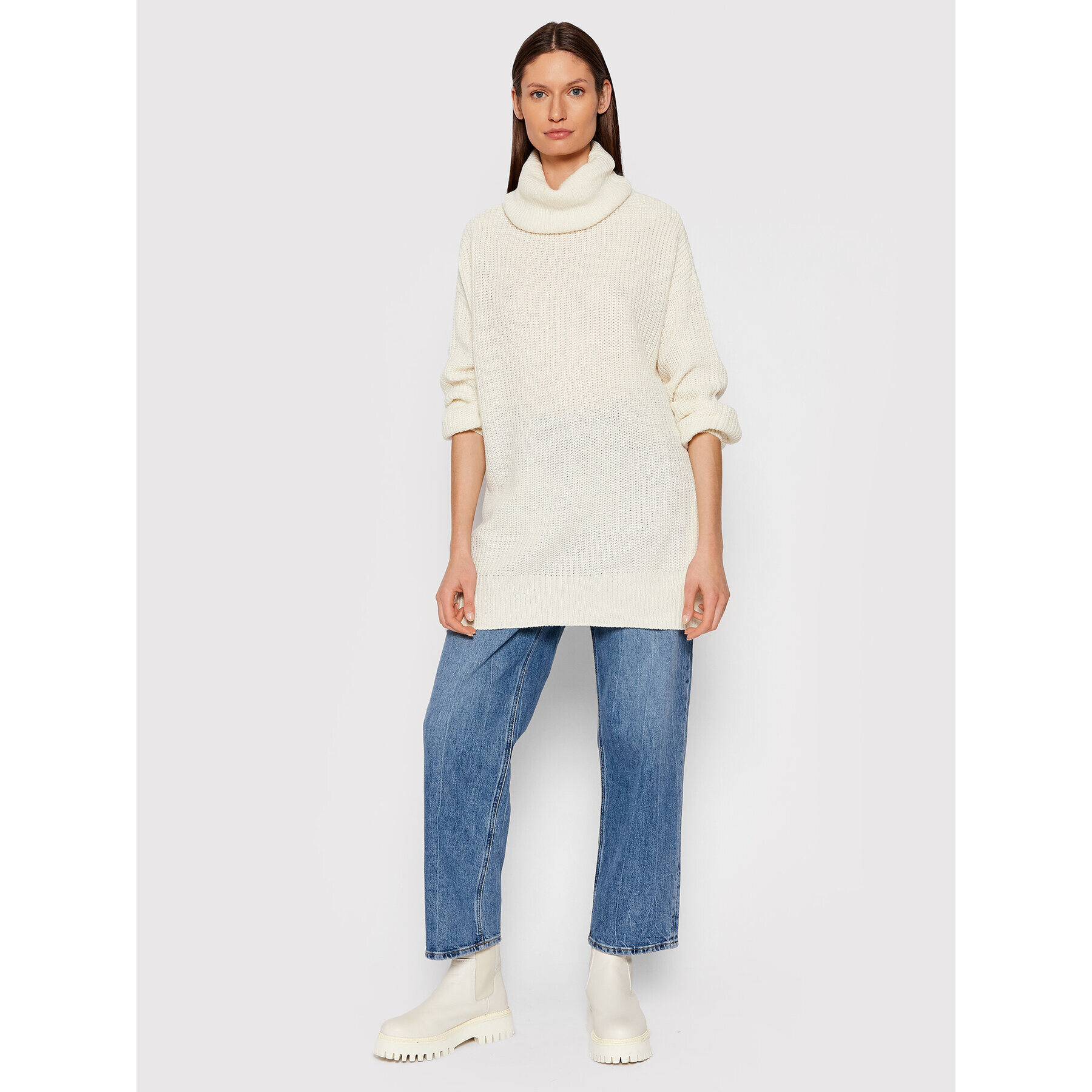 Vero Moda Rolák Sayla 10248749 Béžová Relaxed Fit - Pepit.sk