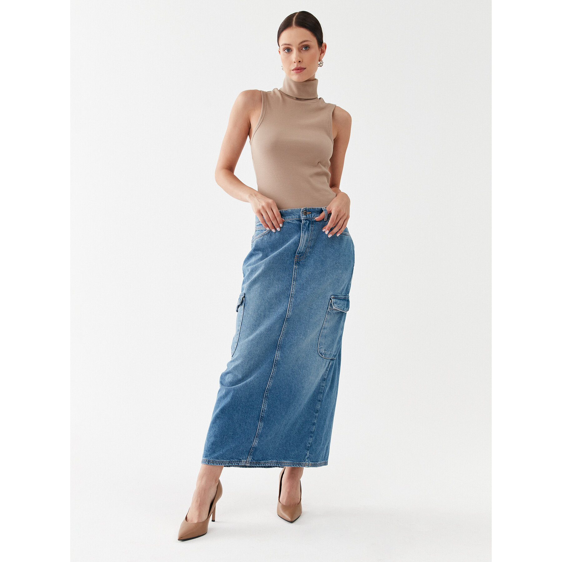 Vero Moda Rolák Vita 10271194 Béžová Slim Fit - Pepit.sk