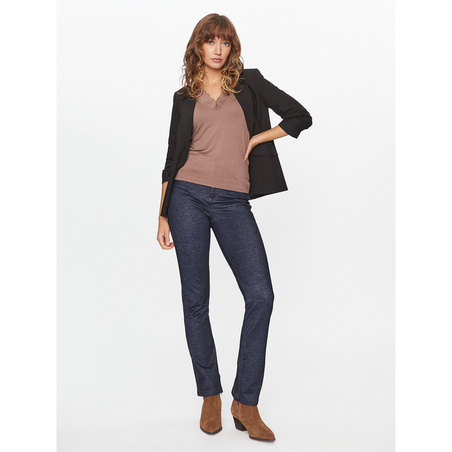 Vero Moda Top 10293792 Hnedá Regular Fit - Pepit.sk