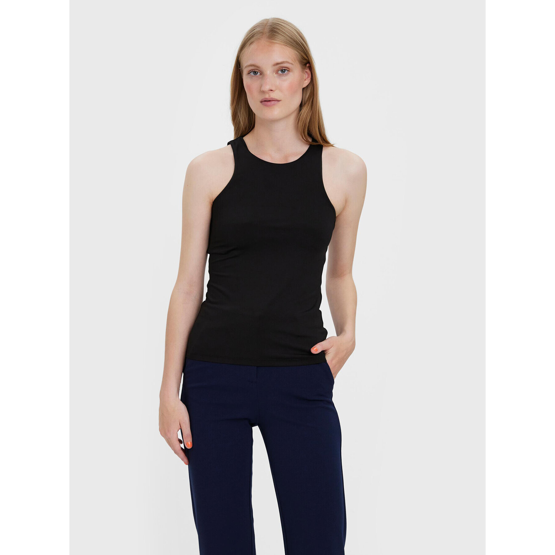 Vero Moda Top Bianca 10279787 Čierna Slim Fit - Pepit.sk