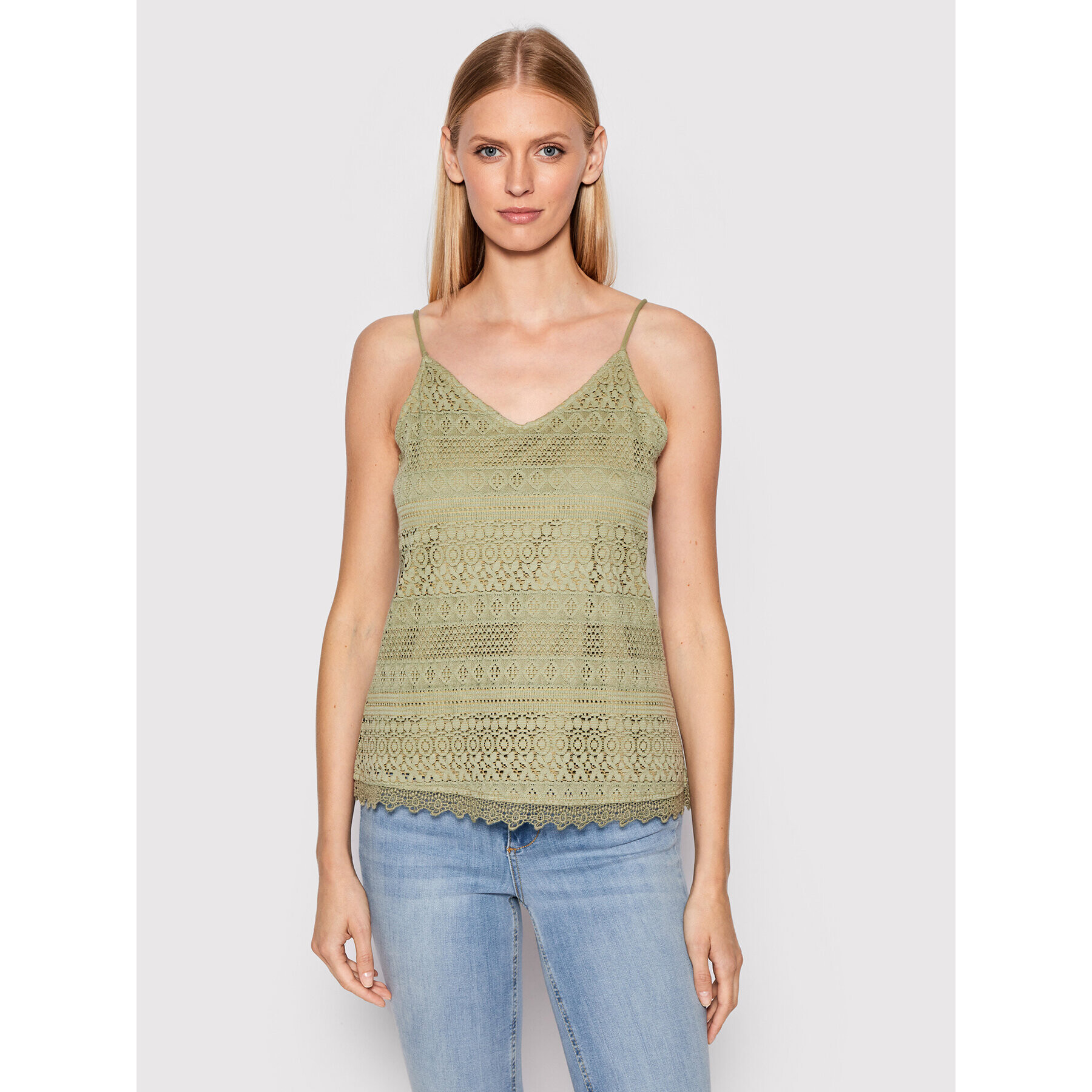 Vero Moda Top Honey 10190150 Zelená Regular Fit - Pepit.sk