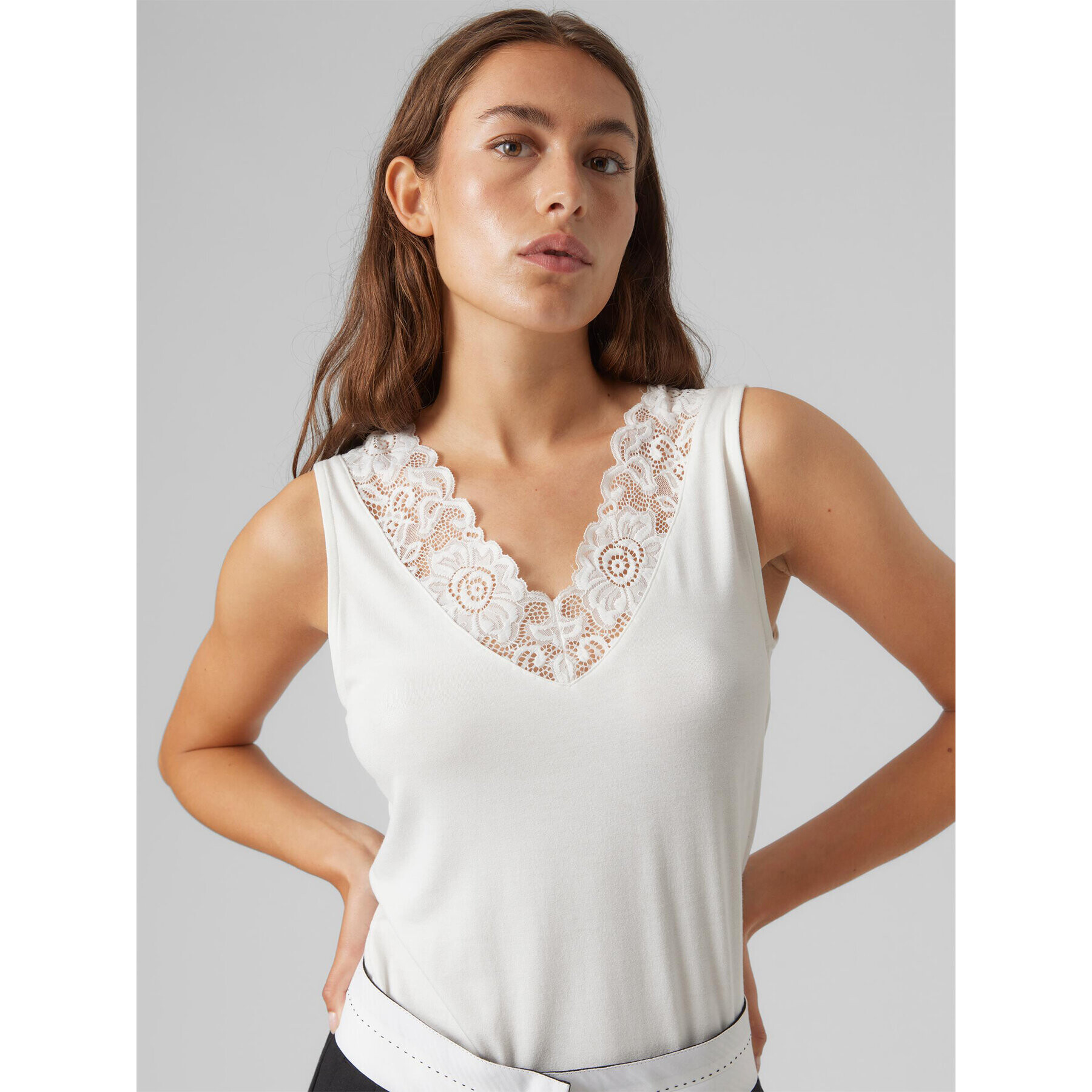 Vero Moda Top Rosa 10293792 Biela Regular Fit - Pepit.sk