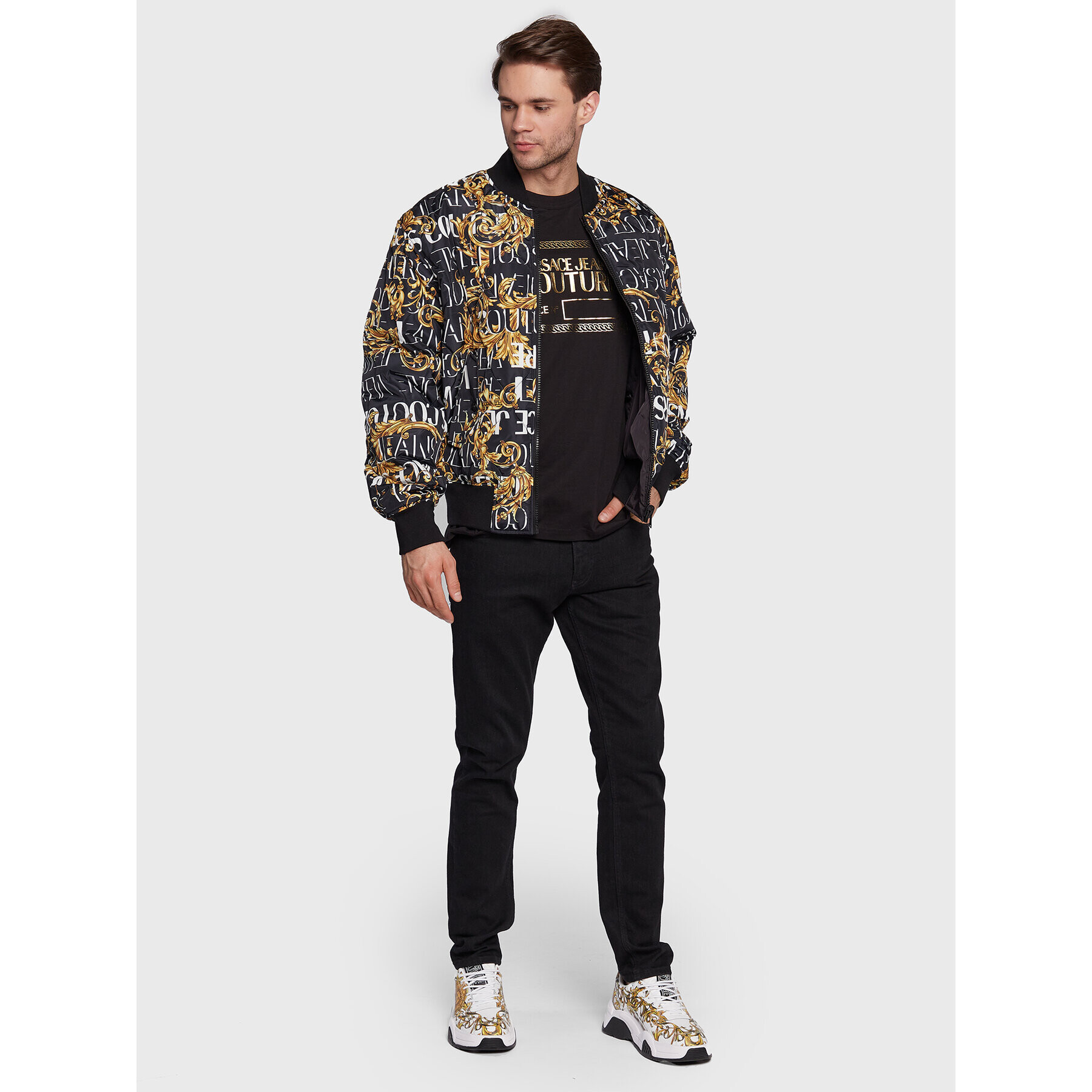 Versace Jeans Couture Bundy bomber 73GAS4D0 Čierna Regular Fit - Pepit.sk