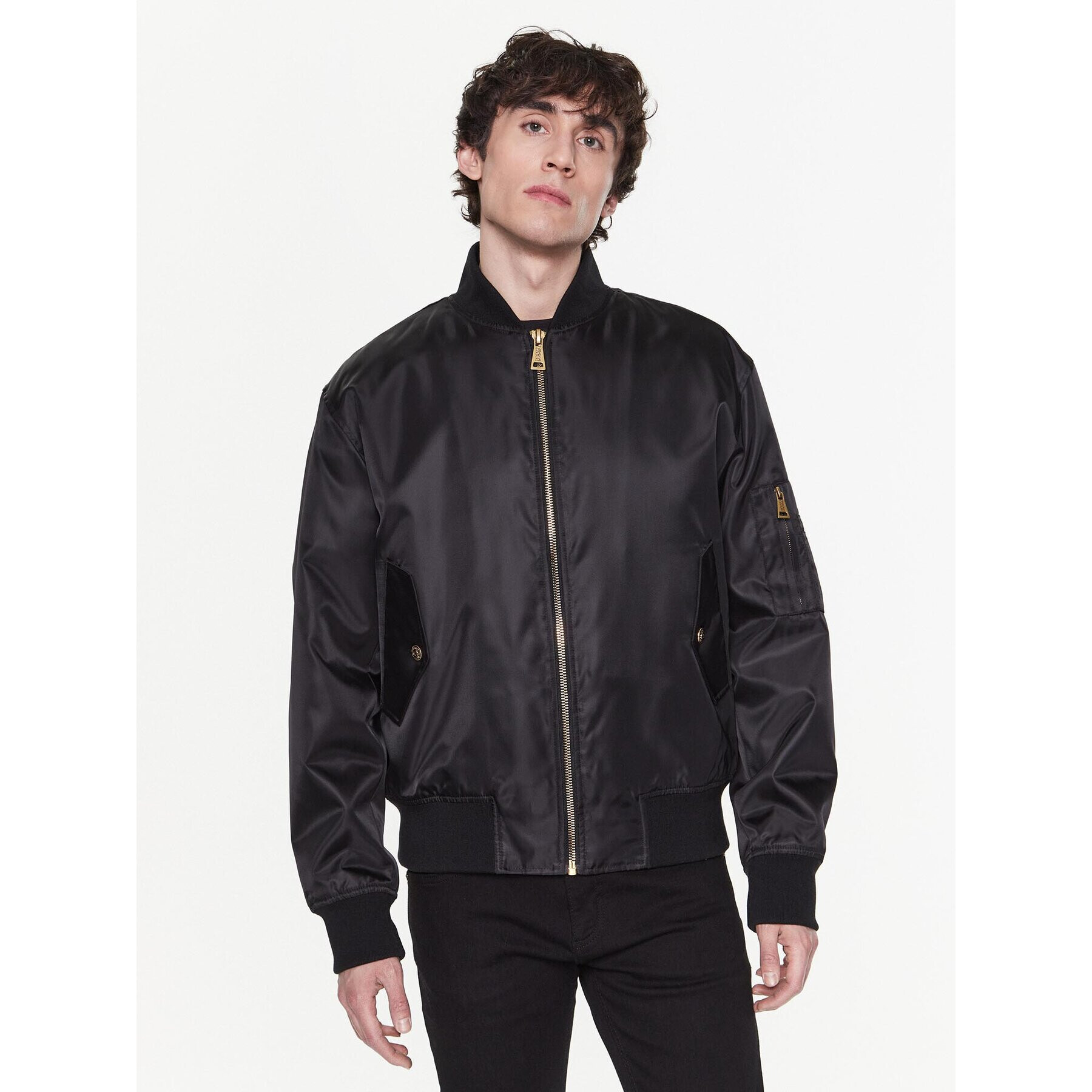 Versace Jeans Couture Bundy bomber 74GASD07 Čierna Regular Fit - Pepit.sk