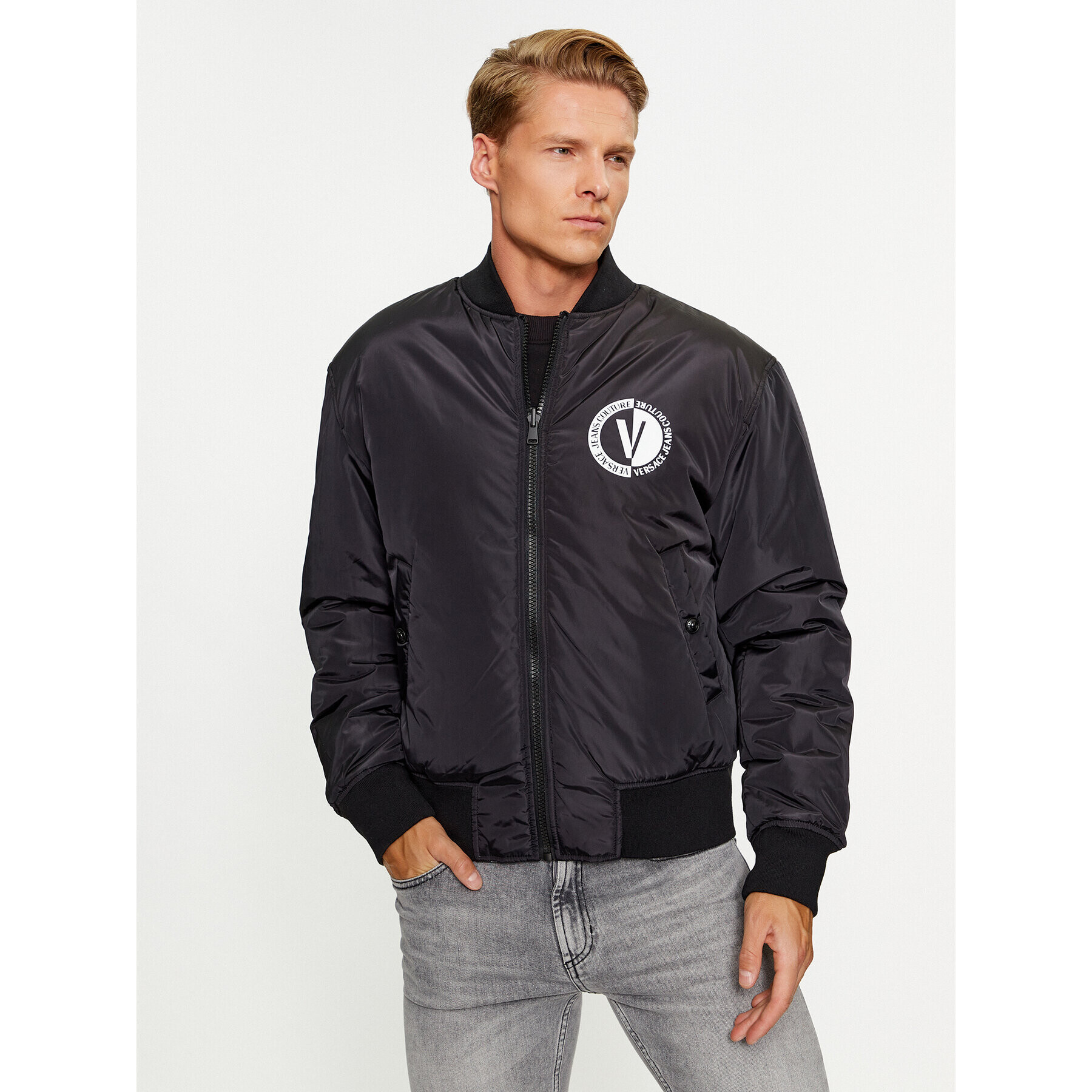 Versace Jeans Couture Bundy bomber 75GASD04 Čierna Regular Fit - Pepit.sk