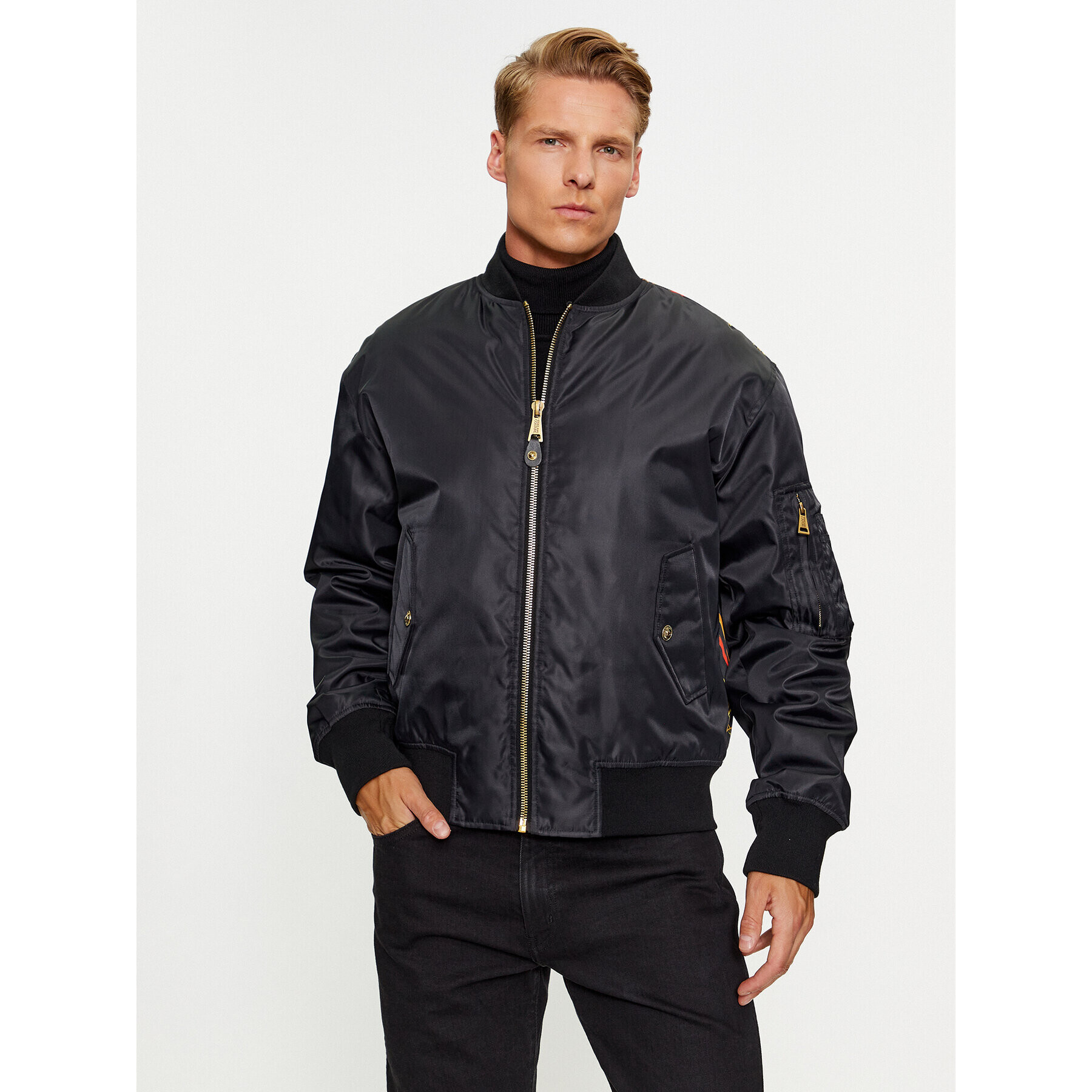 Versace Jeans Couture Bundy bomber 75GASD07 Čierna Regular Fit - Pepit.sk