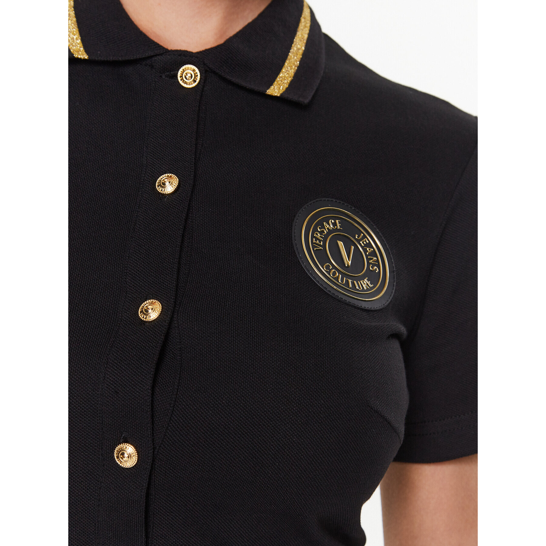 Versace Jeans Couture Každodenné šaty 74HAOT08 Čierna Slim Fit - Pepit.sk