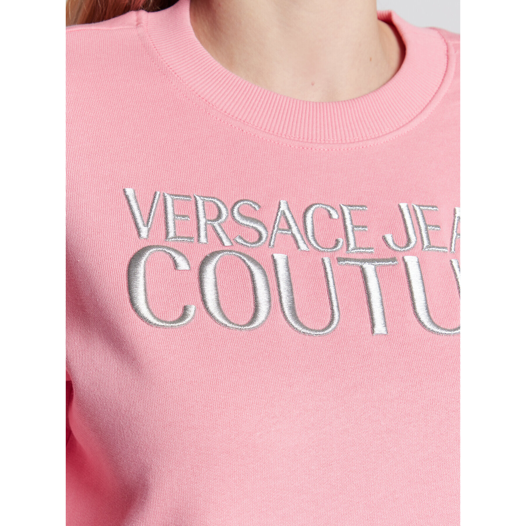 Versace Jeans Couture Mikina Logo 73HAIT01 Ružová Regular Fit - Pepit.sk