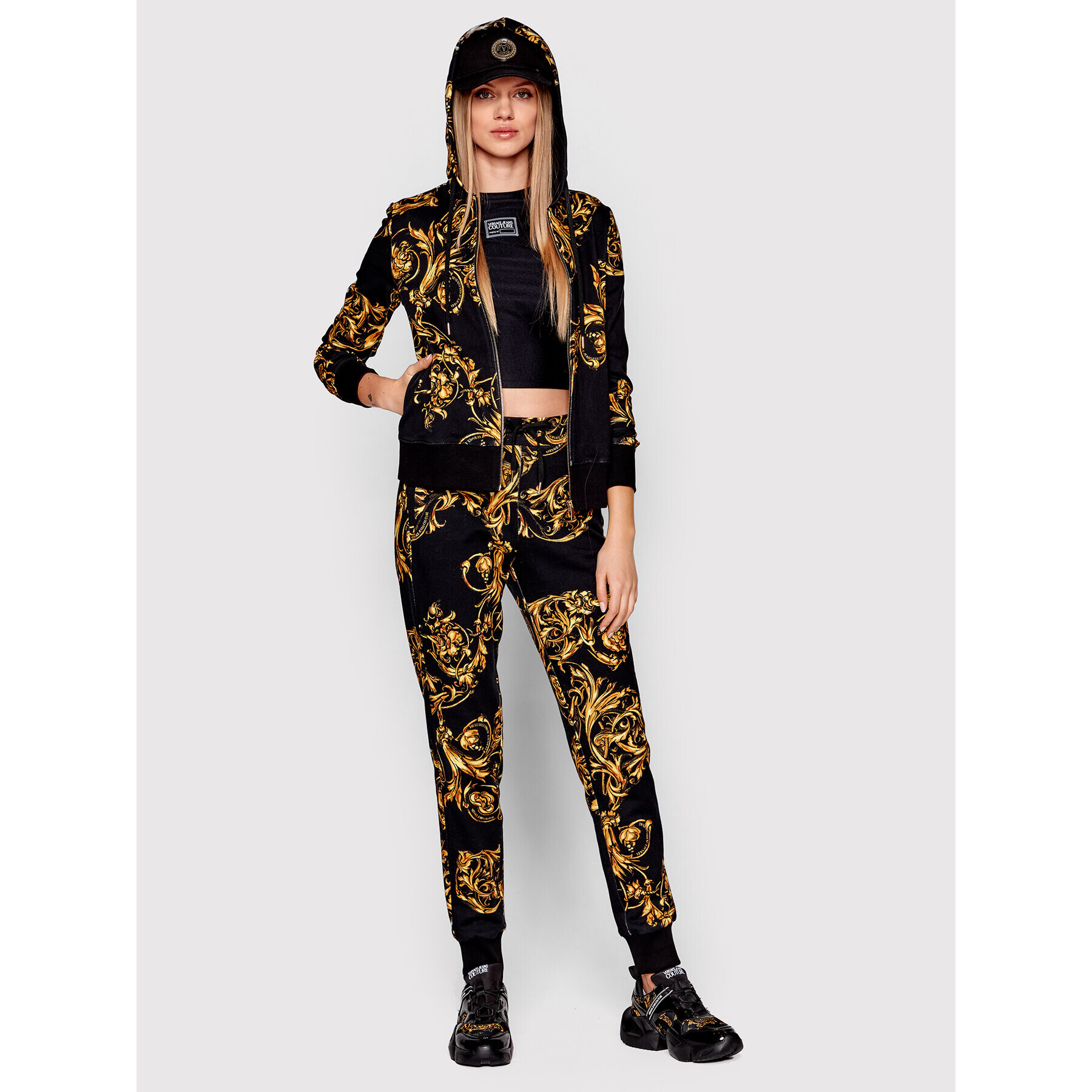 Versace Jeans Couture Mikina Regalia 72HAI306 Čierna Regular Fit - Pepit.sk