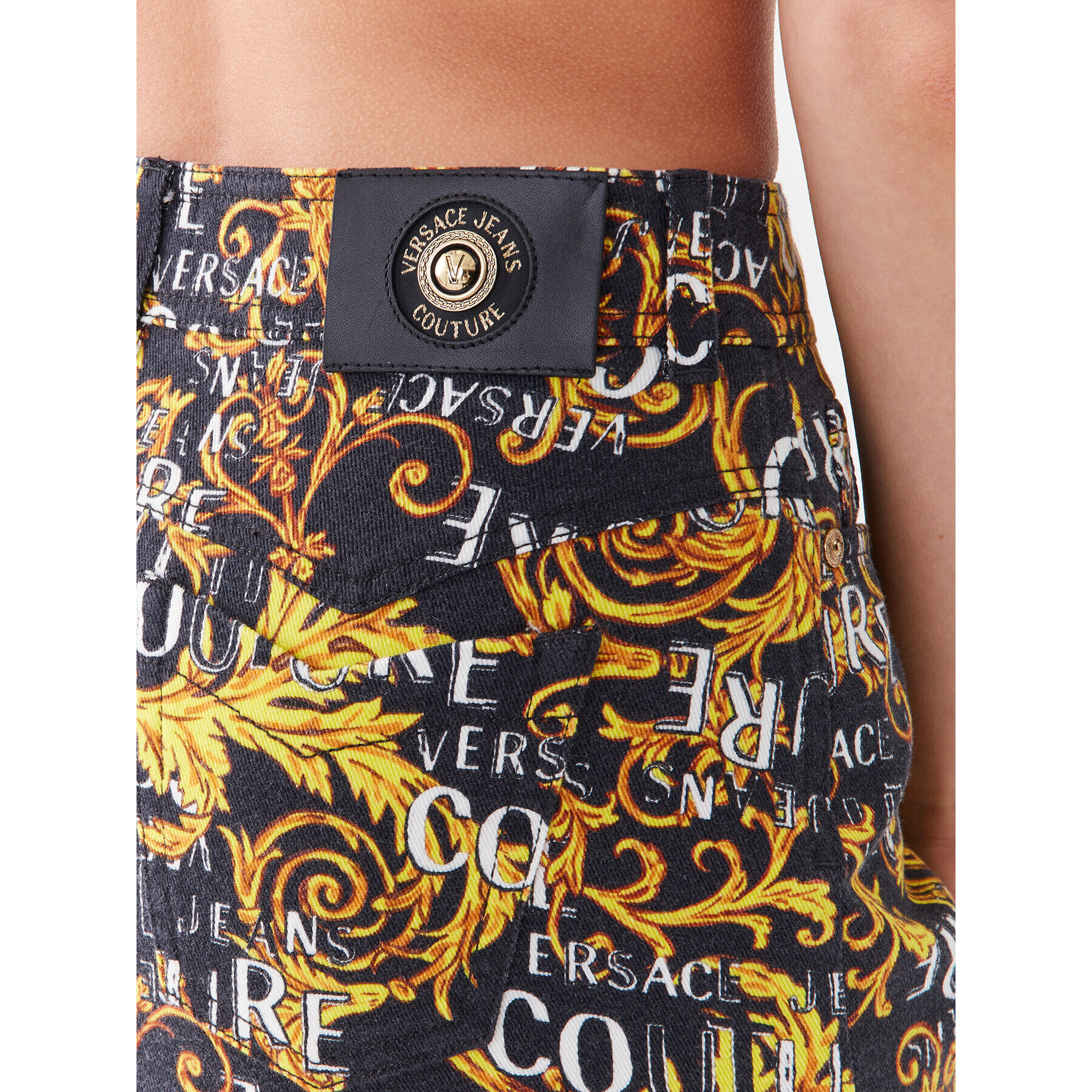 Versace Jeans Couture Mini sukňa 74HAE855 Čierna Regular Fit - Pepit.sk