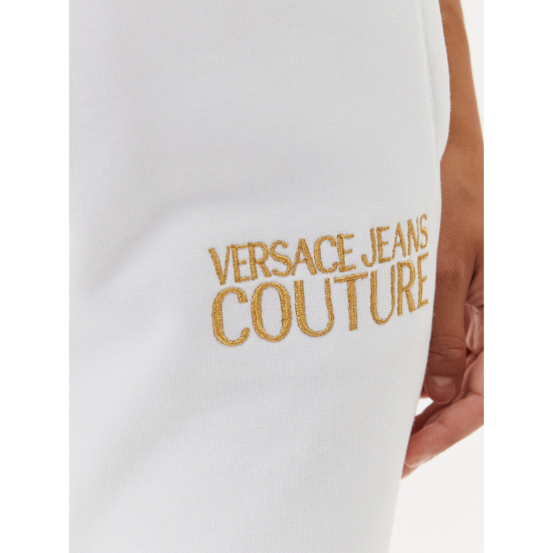 Versace Jeans Couture Teplákové nohavice 73HAAT01 Biela Regular Fit - Pepit.sk