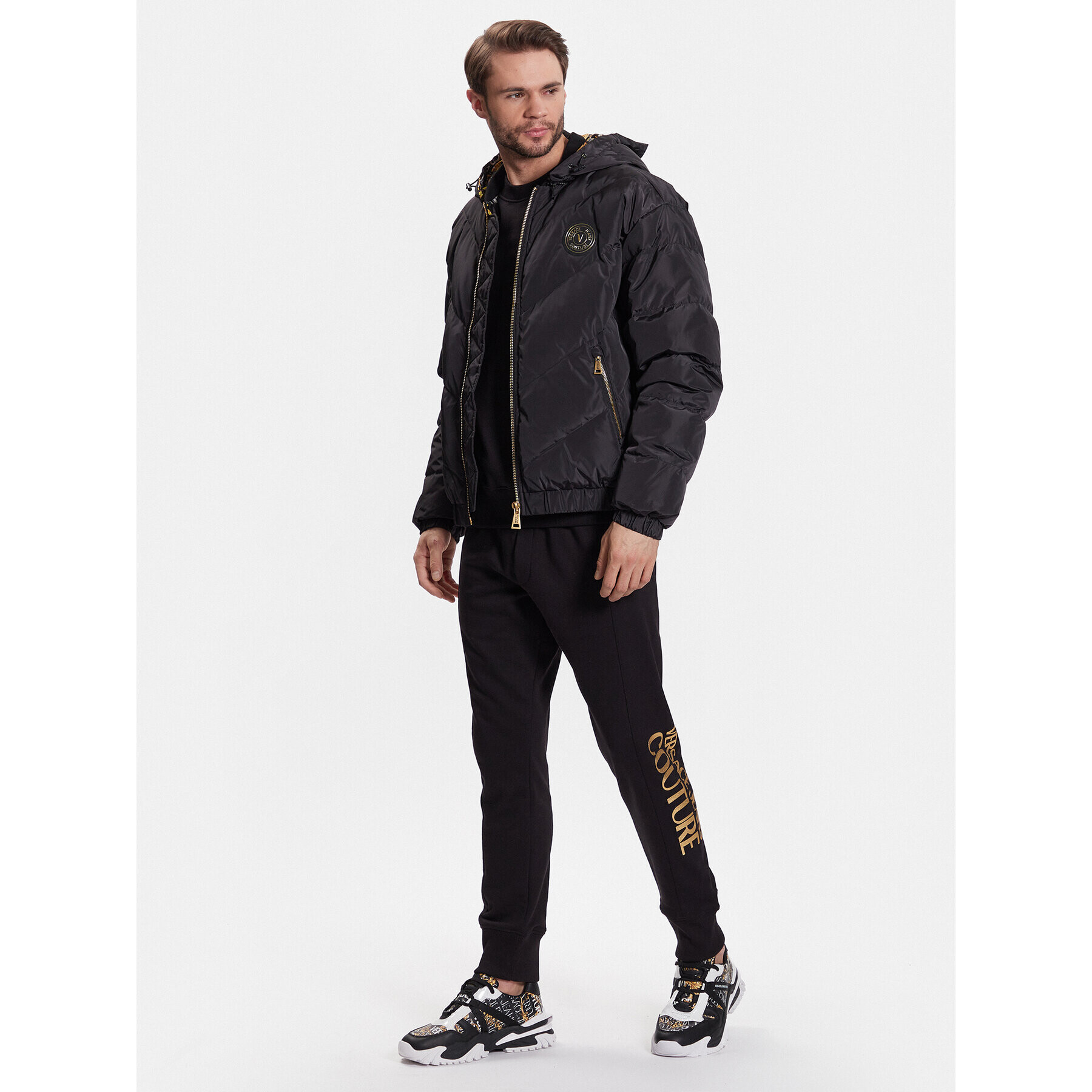 Versace Jeans Couture Vatovaná bunda 74GAUD17 Čierna Regular Fit - Pepit.sk