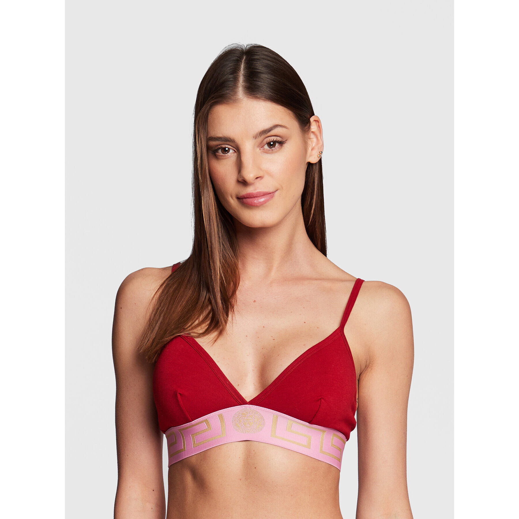 Versace Podprsenka Bralette Greca 1000656 Červená - Pepit.sk