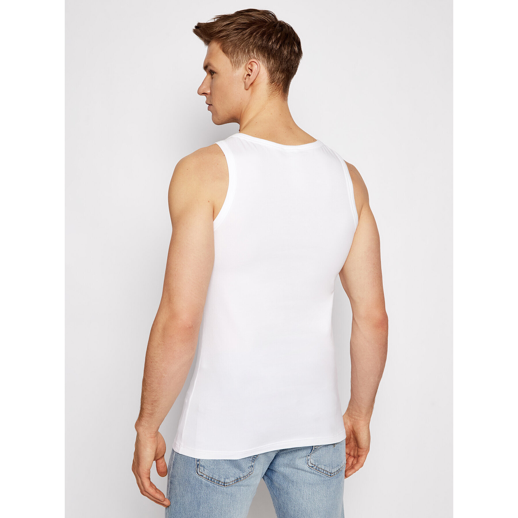 Versace Tank top Canotta AUU04022 Biela Slim Fit - Pepit.sk