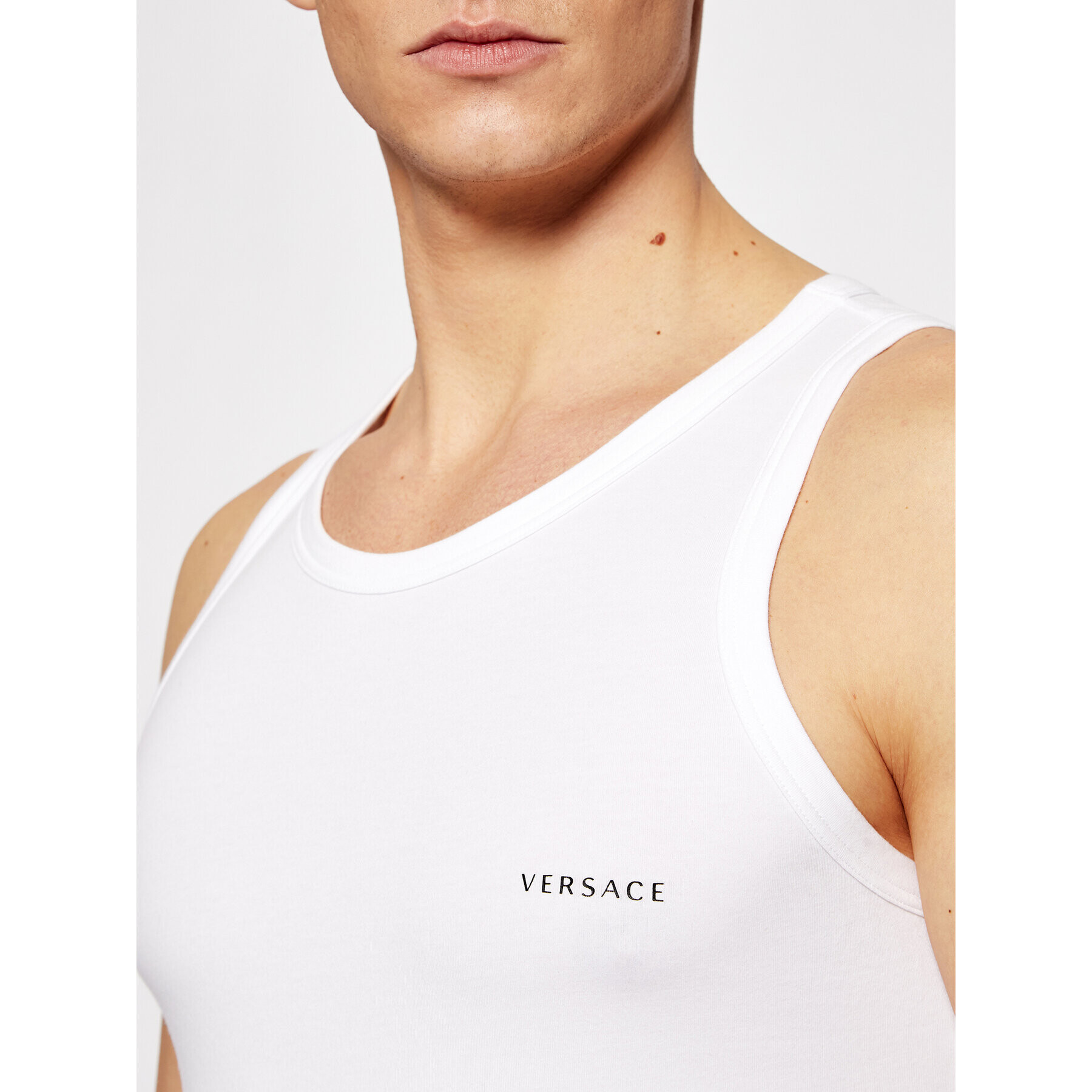 Versace Tank top Canotta AUU04022 Biela Slim Fit - Pepit.sk