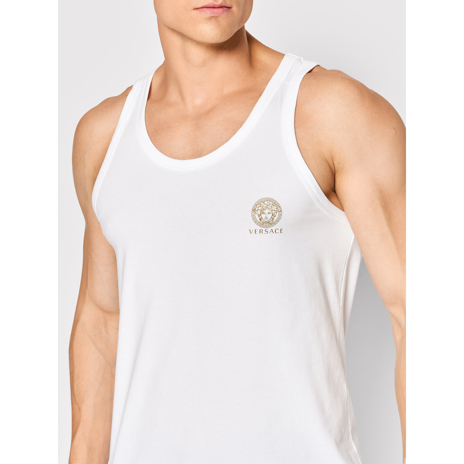 Versace Tank top Medusa AUU01012 Biela Regular Fit - Pepit.sk