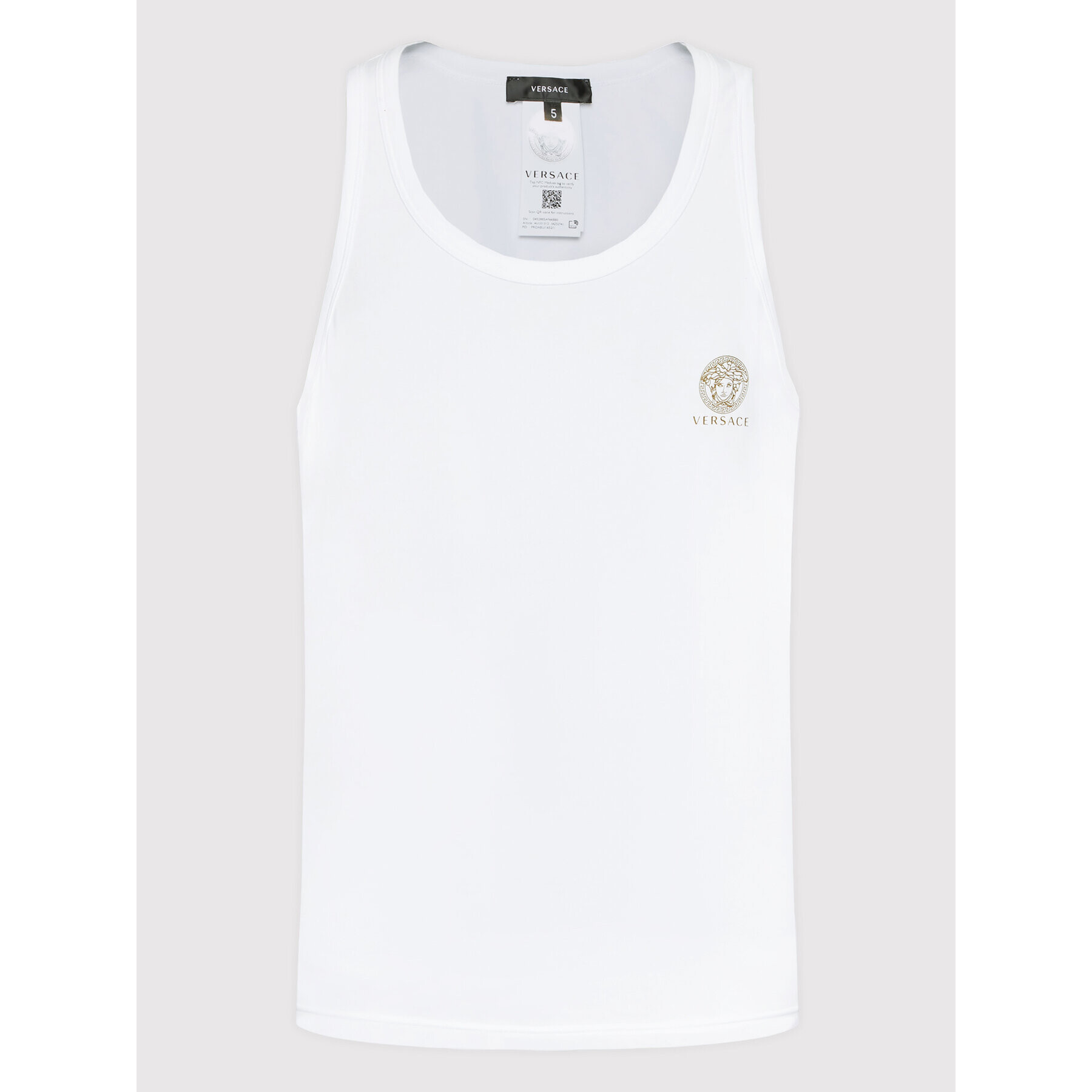 Versace Tank top Medusa AUU01012 Biela Regular Fit - Pepit.sk