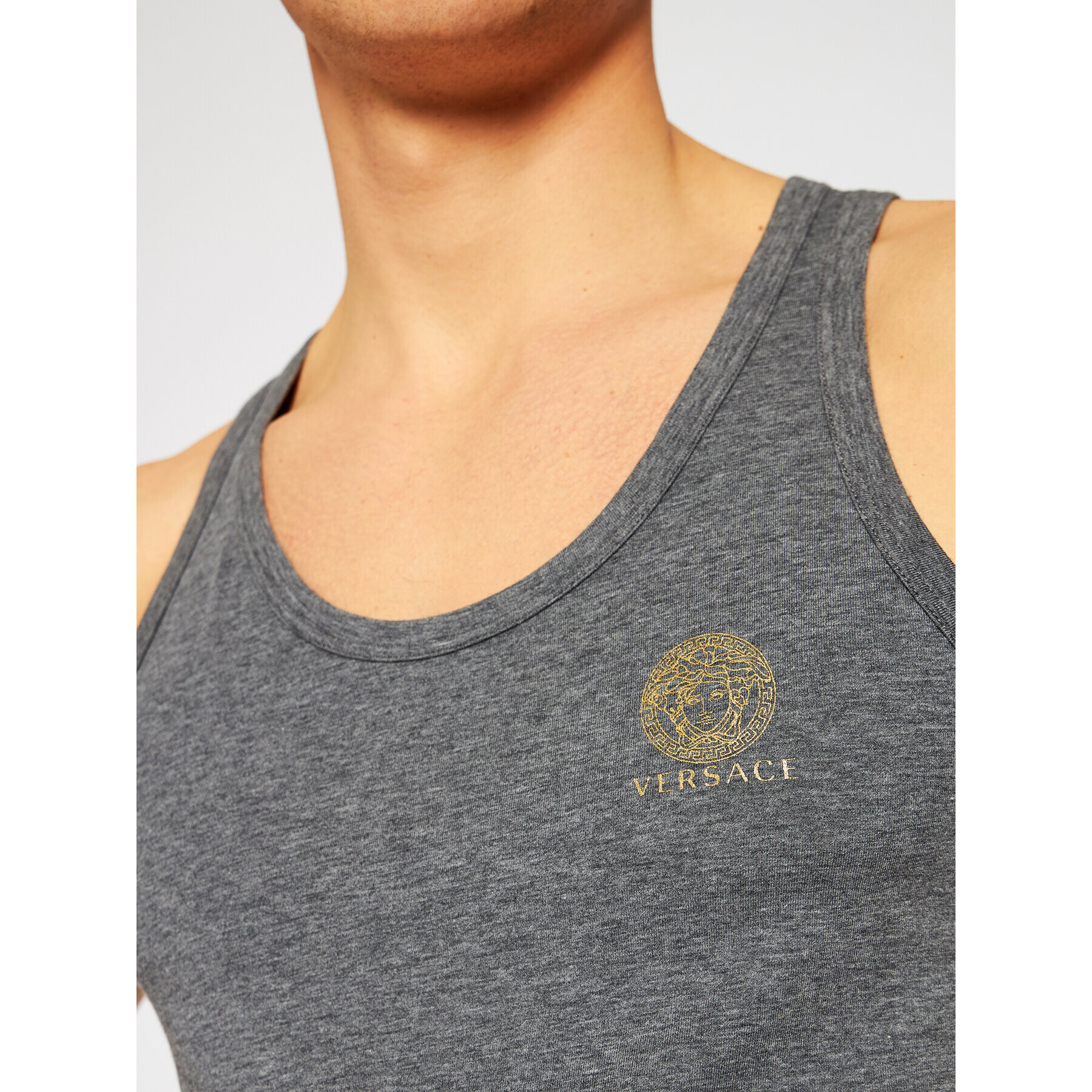 Versace Tank top Medusa AUU01012 Sivá Regular Fit - Pepit.sk