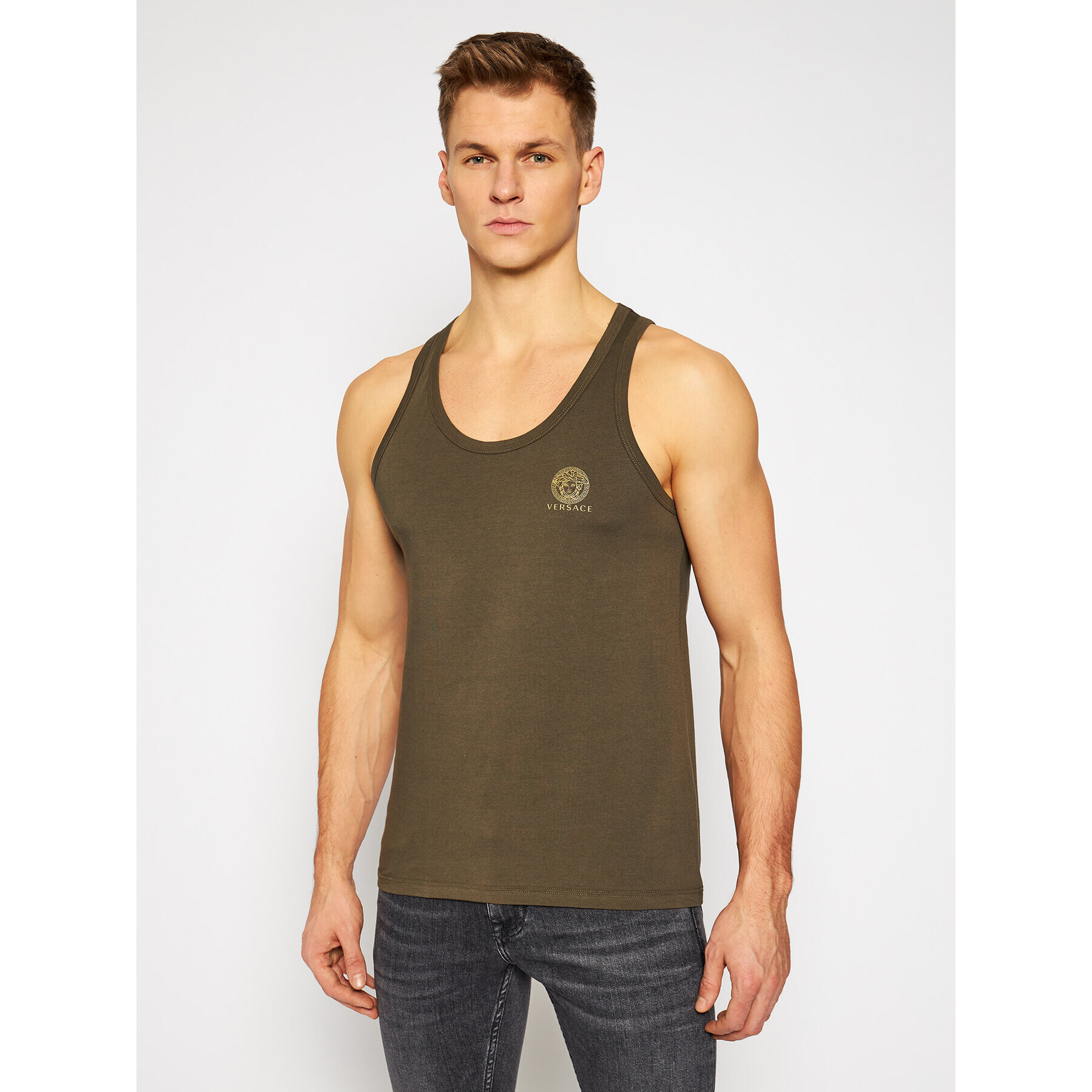 Versace Tank top Medusa AUU01012 Zelená Regular Fit - Pepit.sk