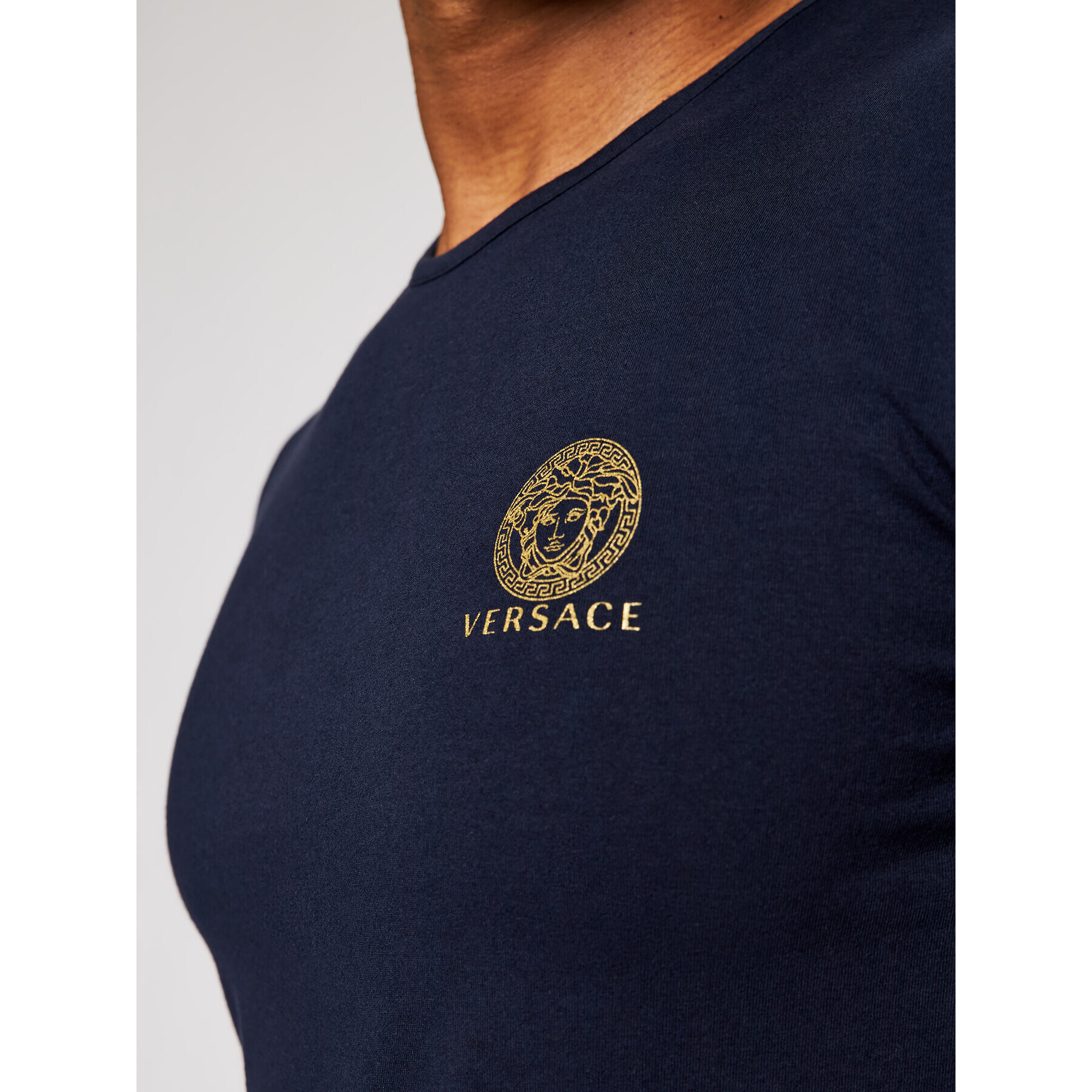 Versace Tričko Medusa AUU01005 Tmavomodrá Regular Fit - Pepit.sk