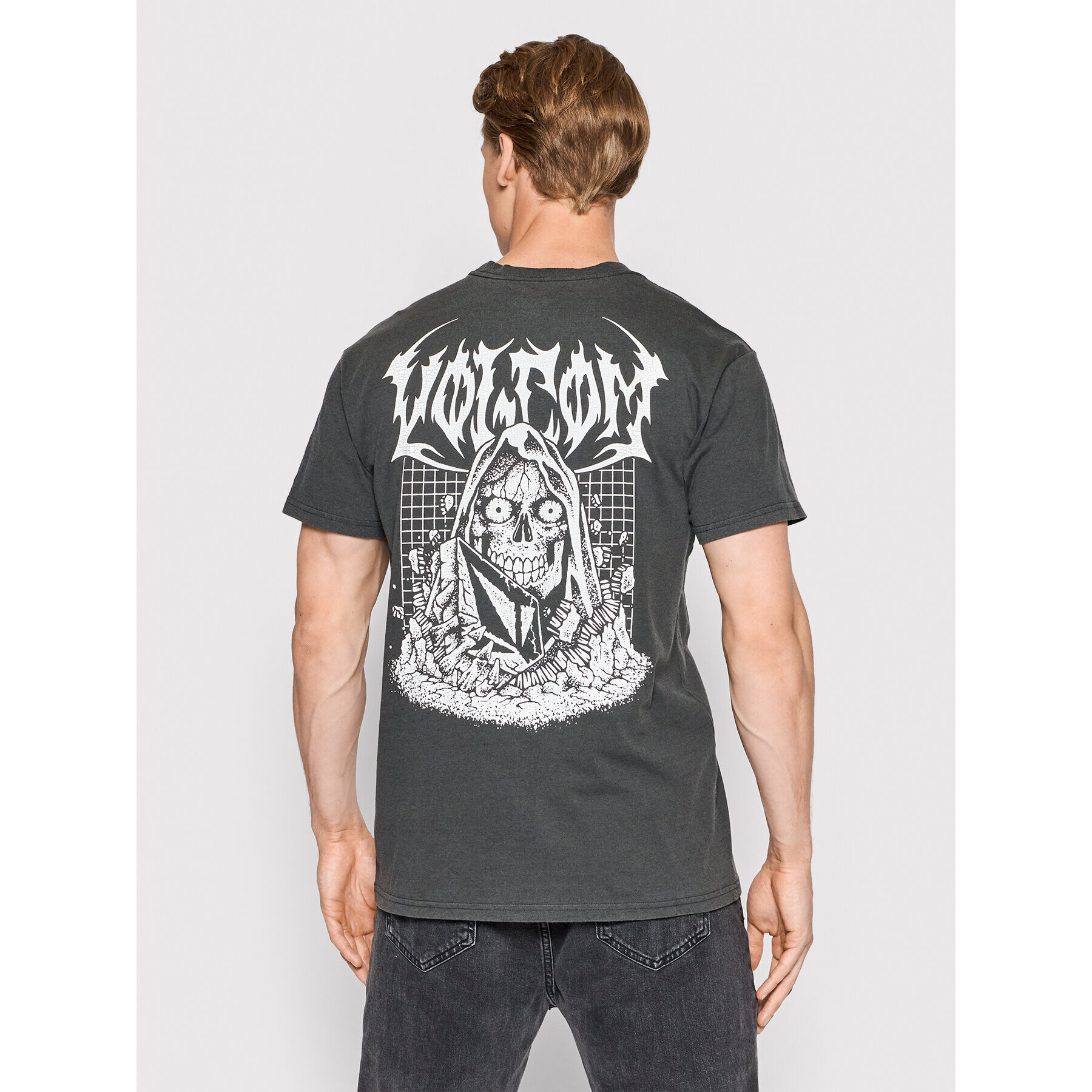 Volcom Tričko Skate Vitals Crypt Ripper A5212203 Čierna Modern Fit - Pepit.sk