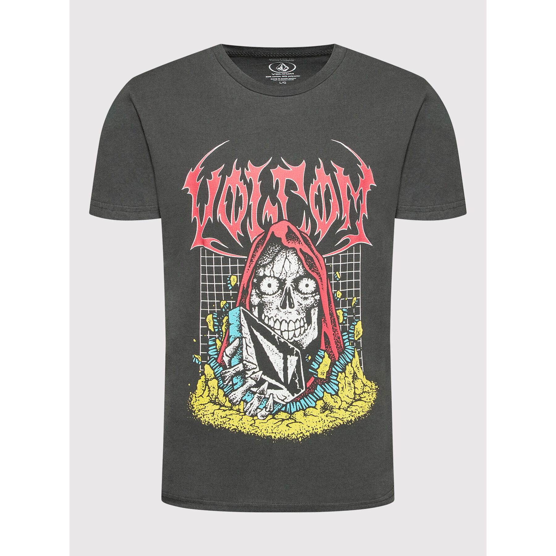 Volcom Tričko Skate Vitals Crypt Ripper A5212203 Čierna Modern Fit - Pepit.sk