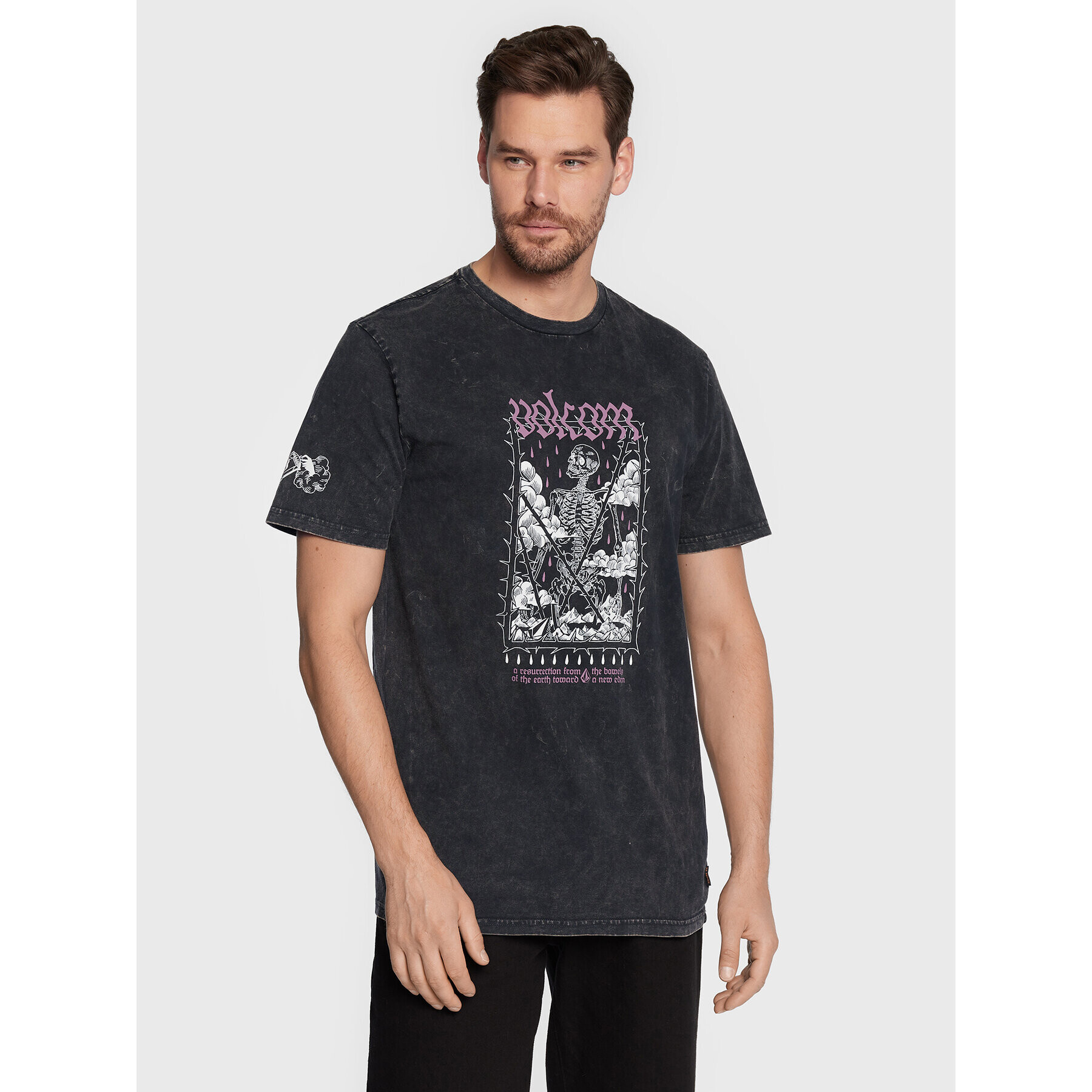 Volcom Tričko Vaderetro A5232206 Čierna Modern Fit - Pepit.sk