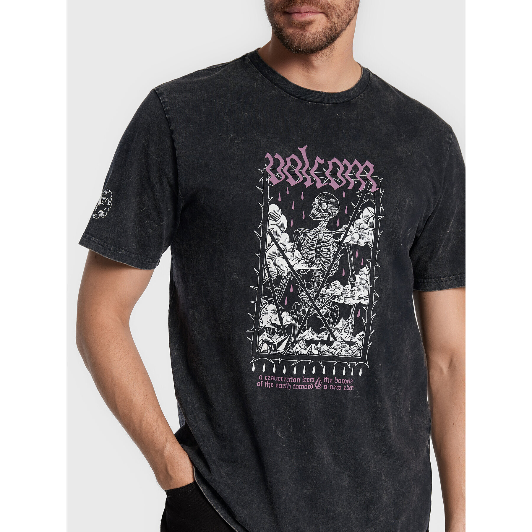 Volcom Tričko Vaderetro A5232206 Čierna Modern Fit - Pepit.sk