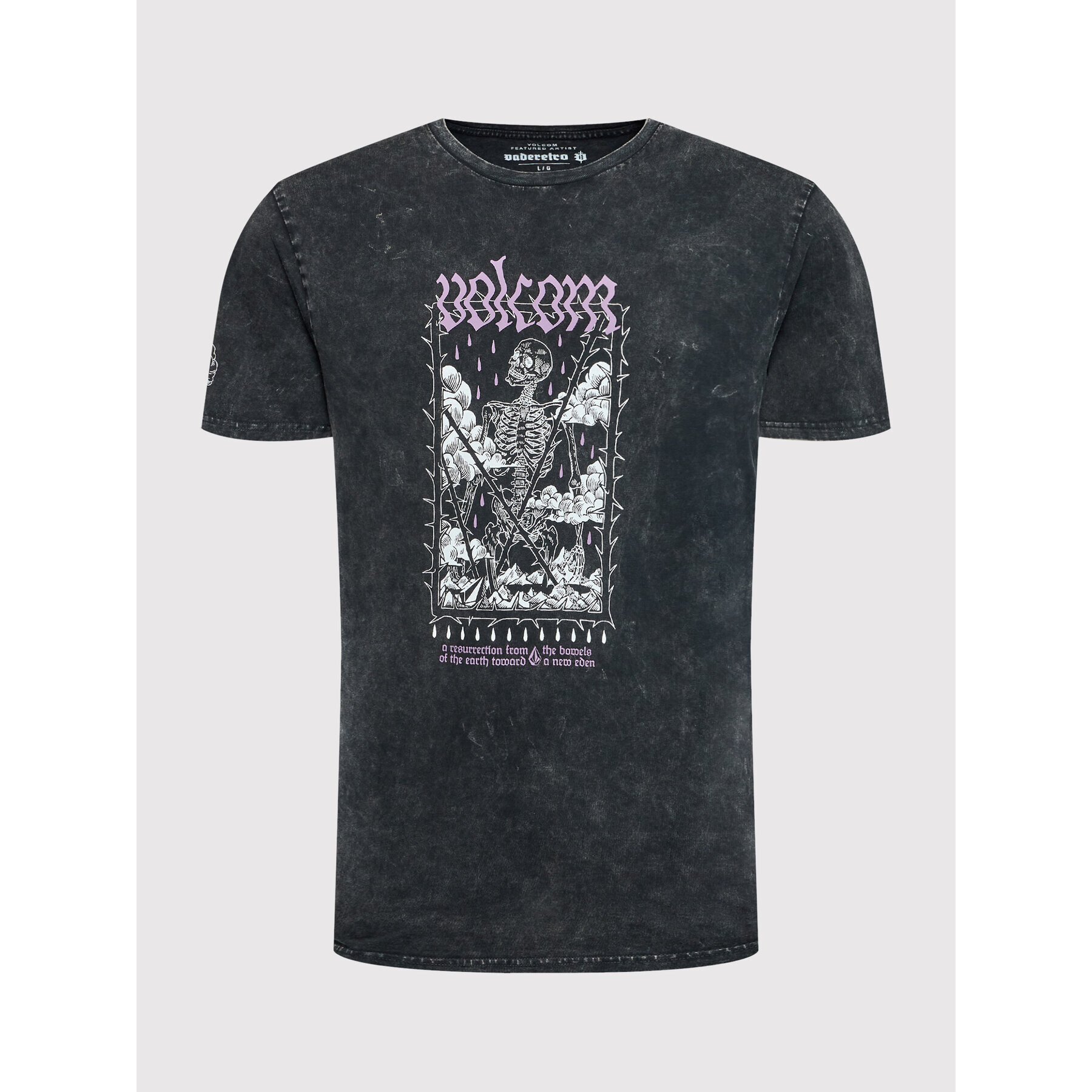 Volcom Tričko Vaderetro A5232206 Čierna Modern Fit - Pepit.sk