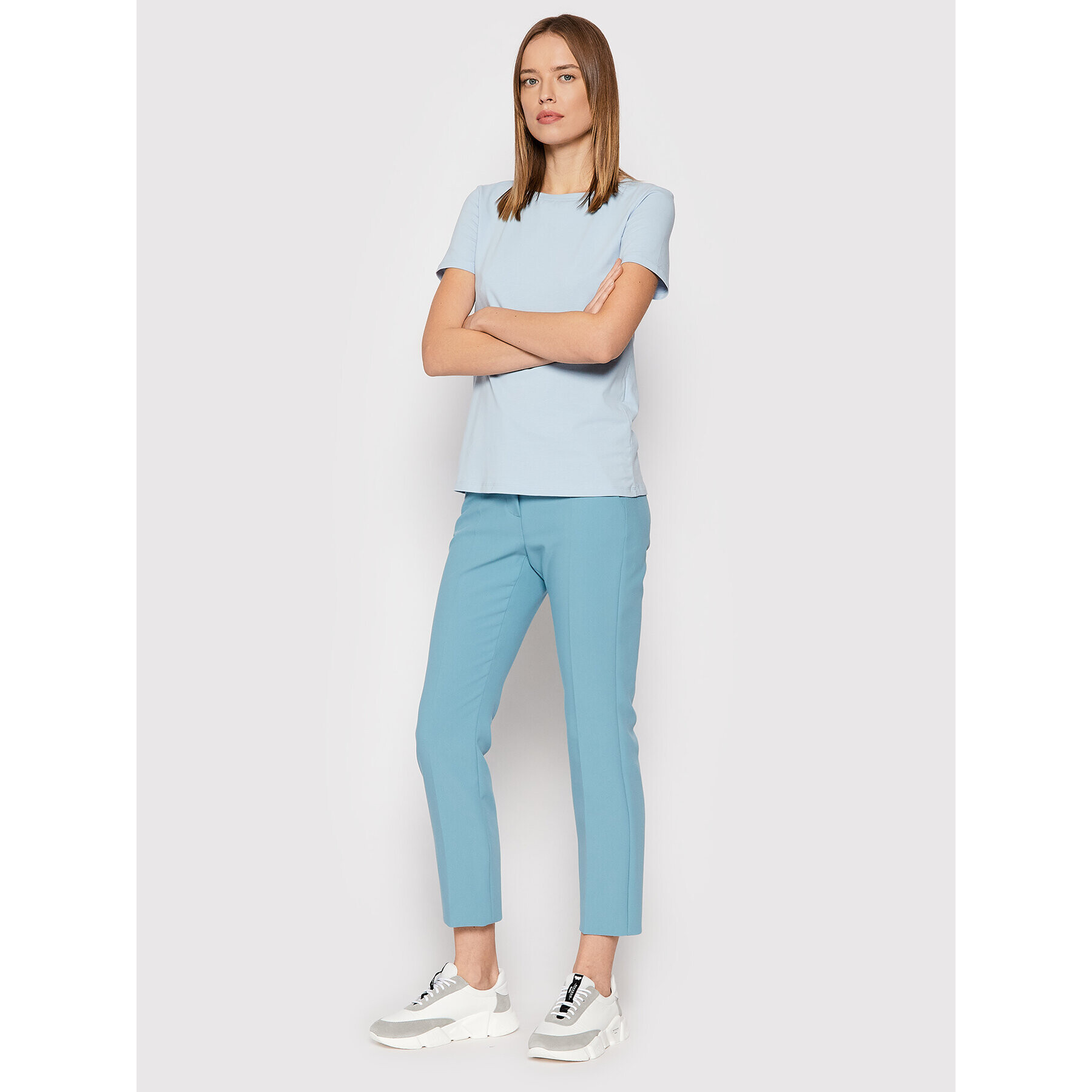 Weekend Max Mara Chino nohavice Rana 51310427 Modrá Slim Fit - Pepit.sk