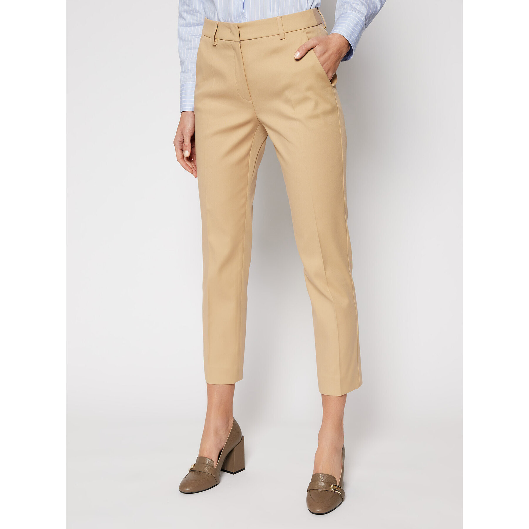 Weekend Max Mara Chino nohavice Vite 51310317 Béžová Slim Fit - Pepit.sk