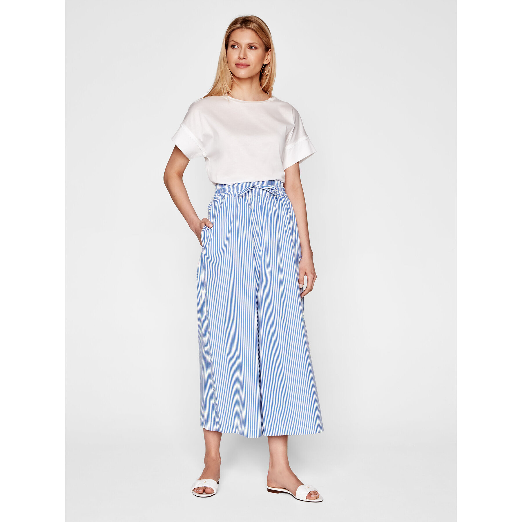 Weekend Max Mara Culottes nohavice Linfa 51310911 Farebná Loose Fit - Pepit.sk