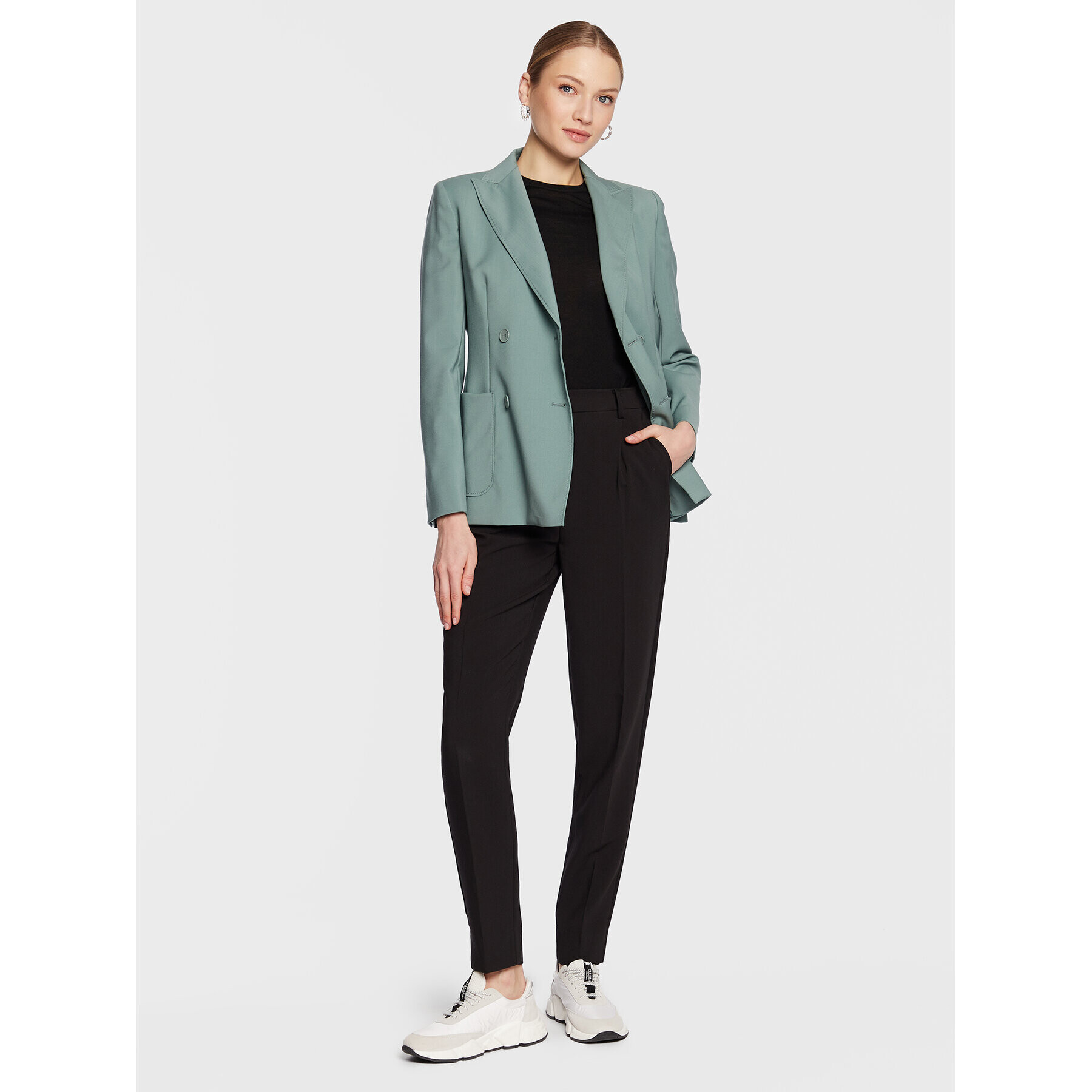 Weekend Max Mara Sako Nervoso 23504104 Zelená Regular Fit - Pepit.sk