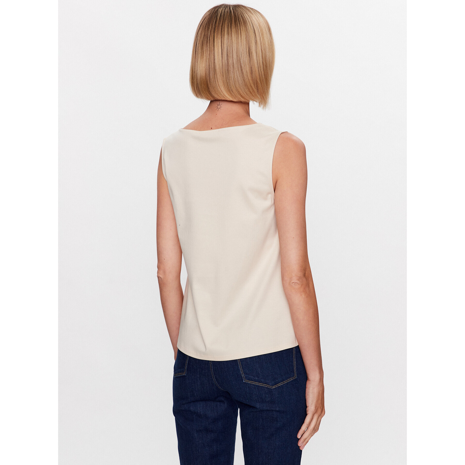 Weekend Max Mara Top Sonale 23594609 Écru Regular Fit - Pepit.sk