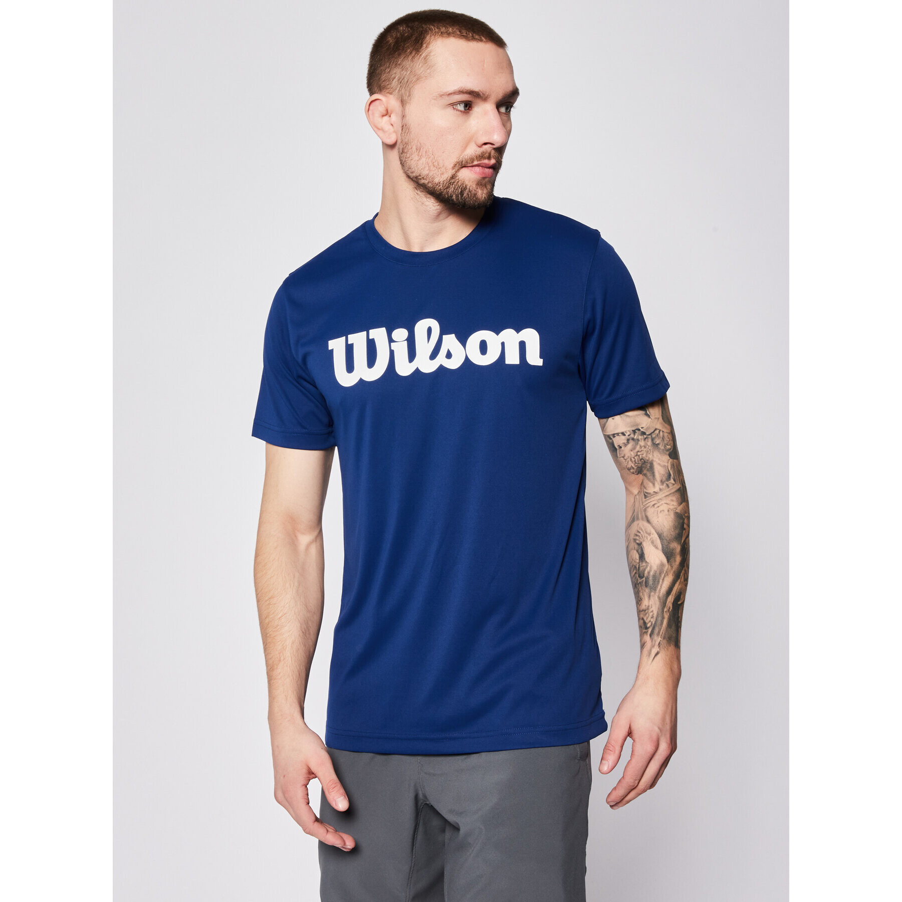 Wilson Funkčné tričko Uwii Script Tech Tee WRA770309 Tmavomodrá Regular Fit - Pepit.sk