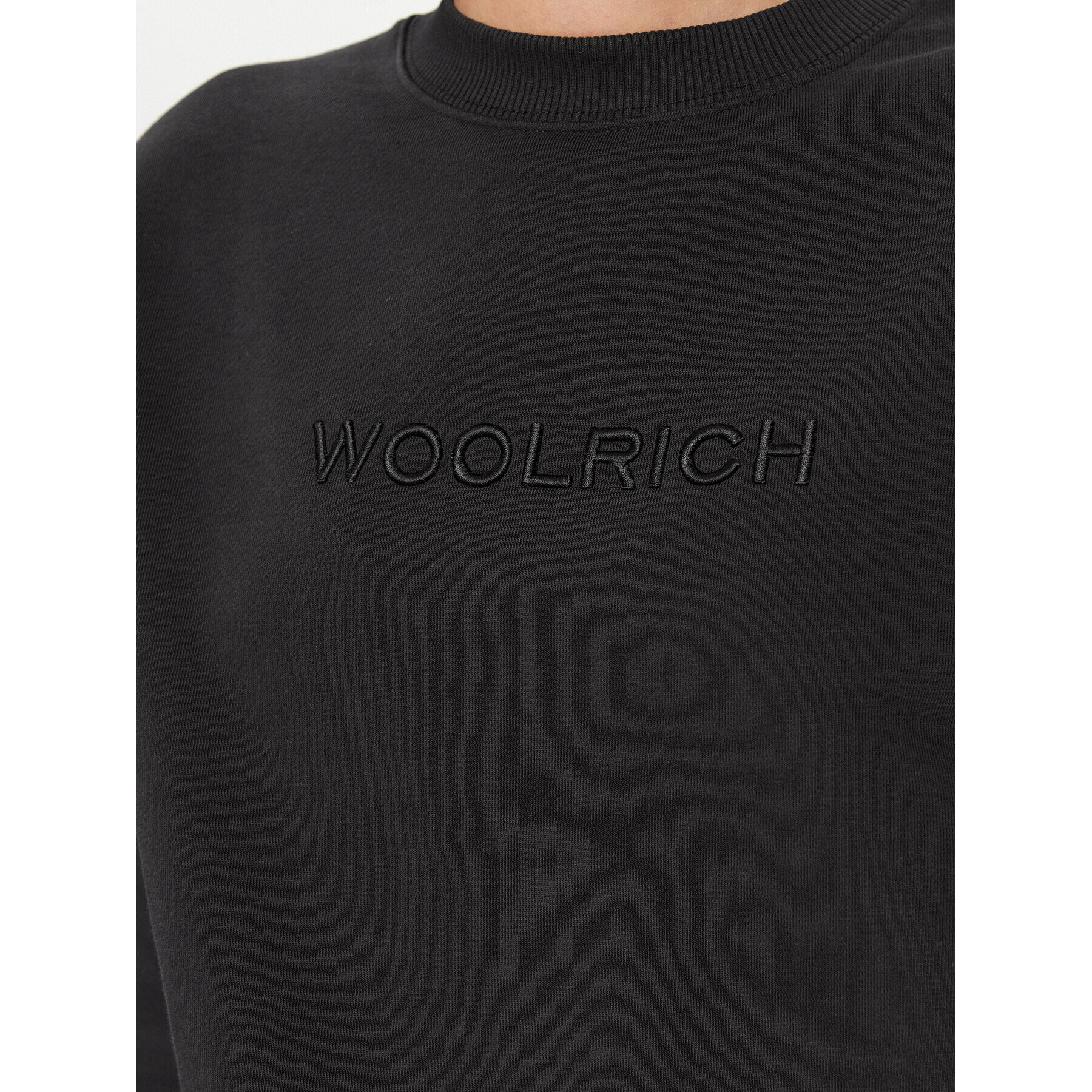 Woolrich Mikina Logo CFWWSW0115FRUT3164 Čierna Relaxed Fit - Pepit.sk