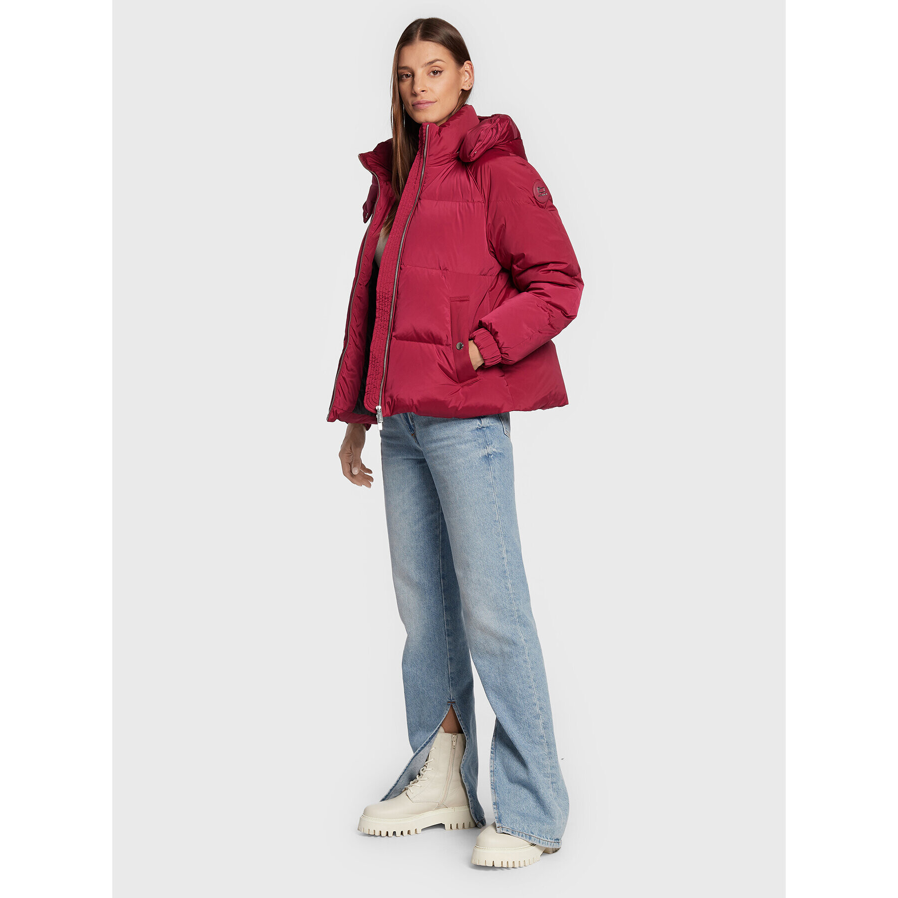 Woolrich Vatovaná bunda Alsea CFWWOU0699FRUT1148 Bordová Regular Fit - Pepit.sk