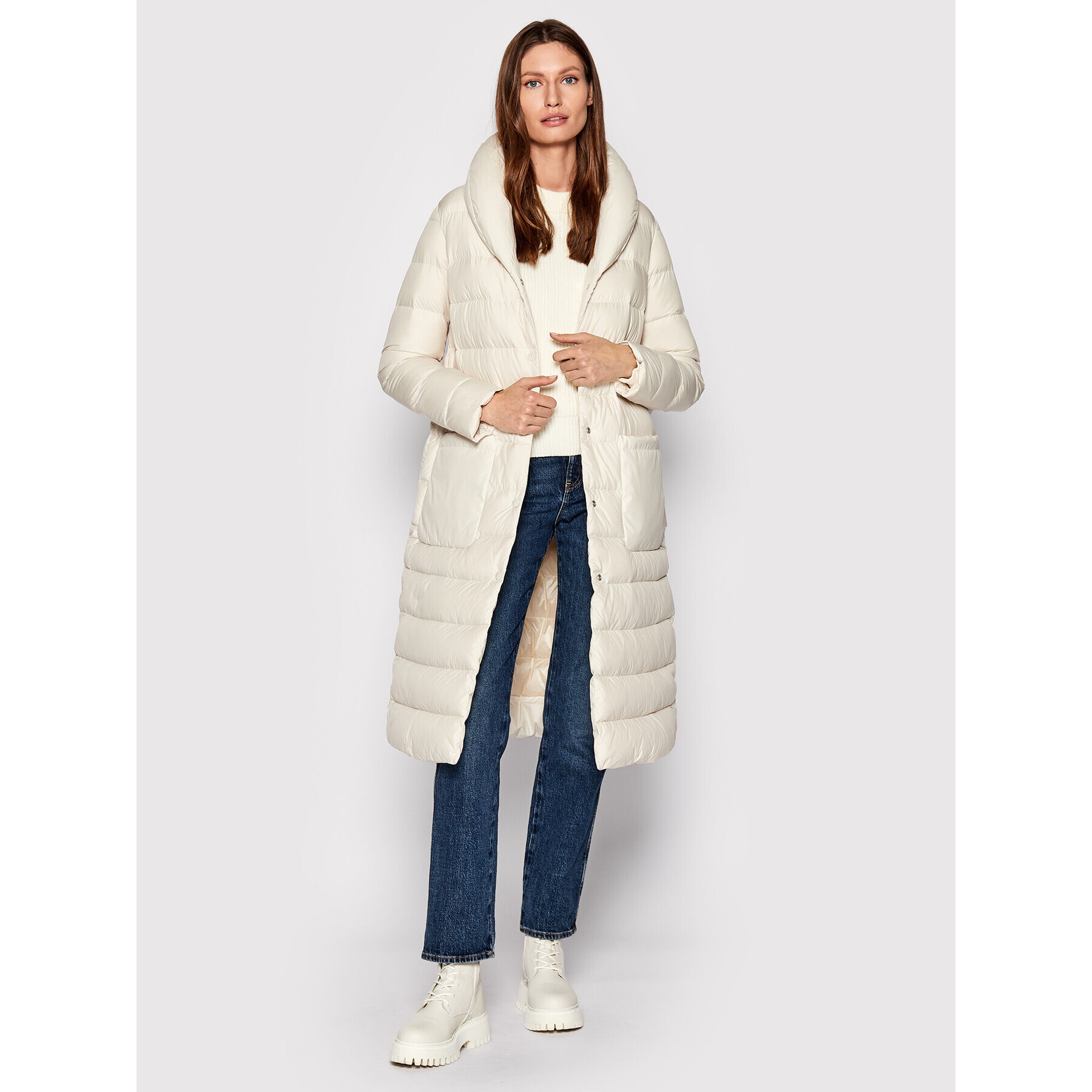 Woolrich Vatovaná bunda Ellis CFWWOU0658FRUT2635 Béžová Regular Fit - Pepit.sk