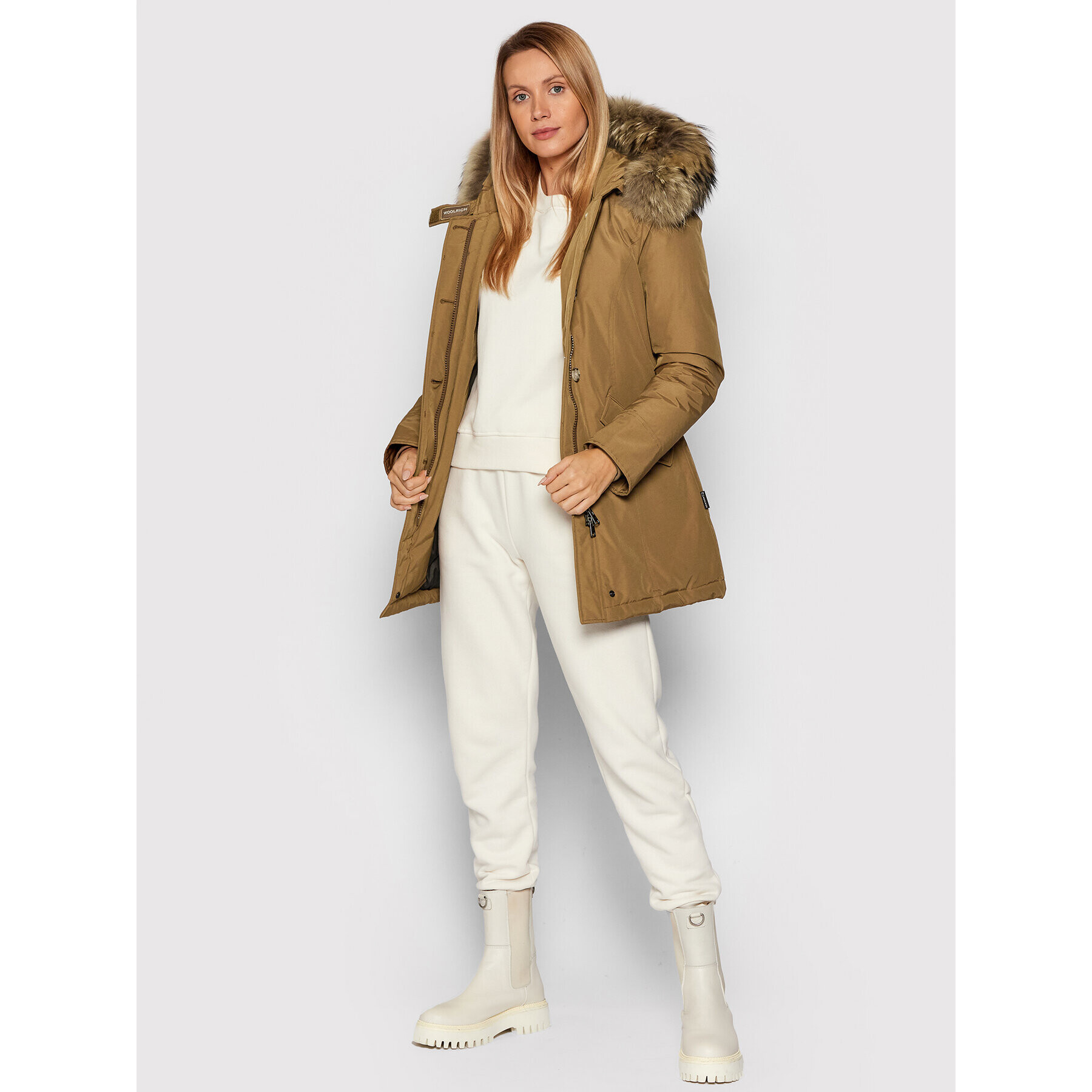 Woolrich Zimné bundy Arctic Raccoon CFWWOU0538FR UT0001 Hnedá Regular Fit - Pepit.sk