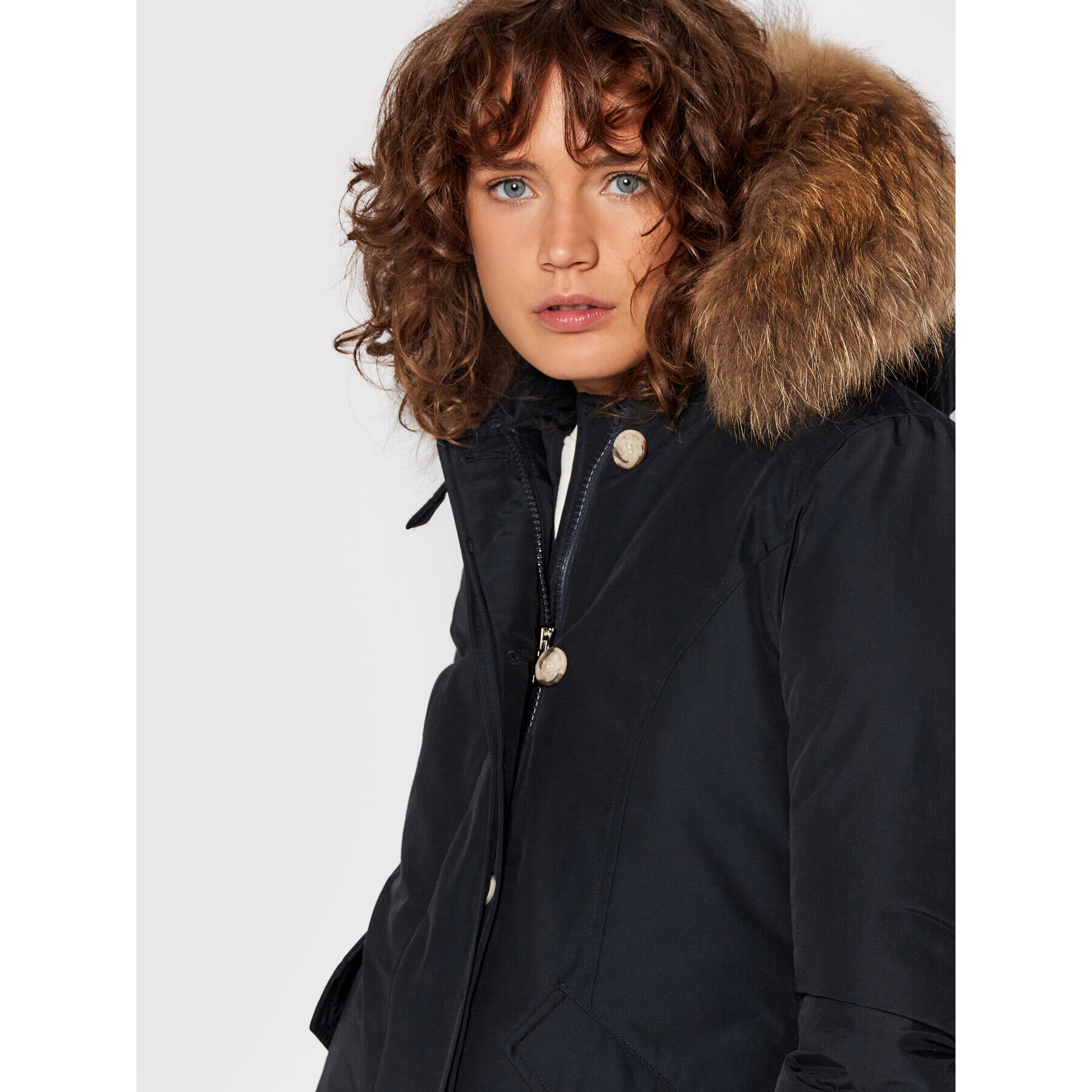 Woolrich Zimné bundy Arctic Raccoon CFWWOU0538FR UT0001 Tmavomodrá Regular Fit - Pepit.sk