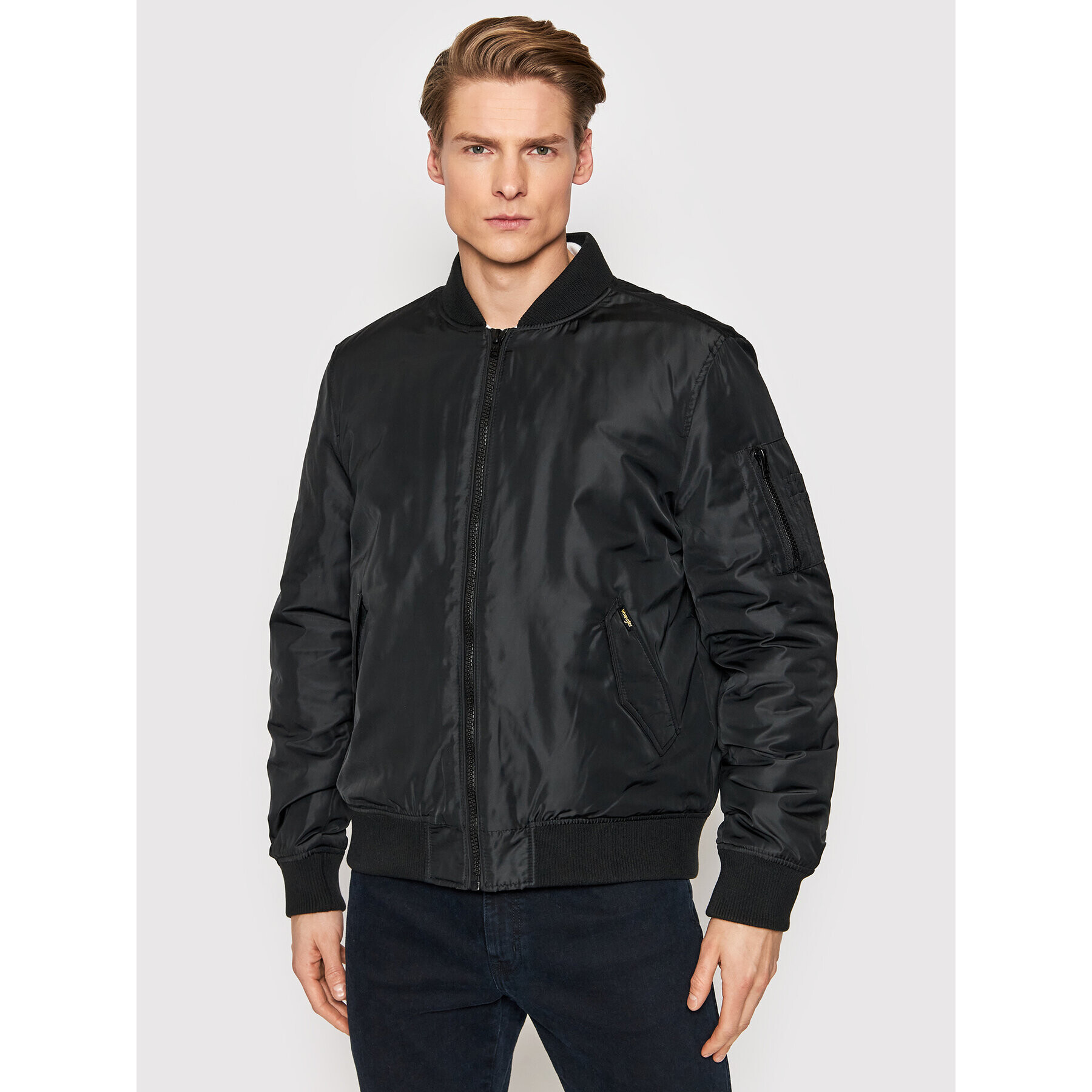 Wrangler Bundy bomber Pilot W4F9XC100 Čierna Regular Fit - Pepit.sk