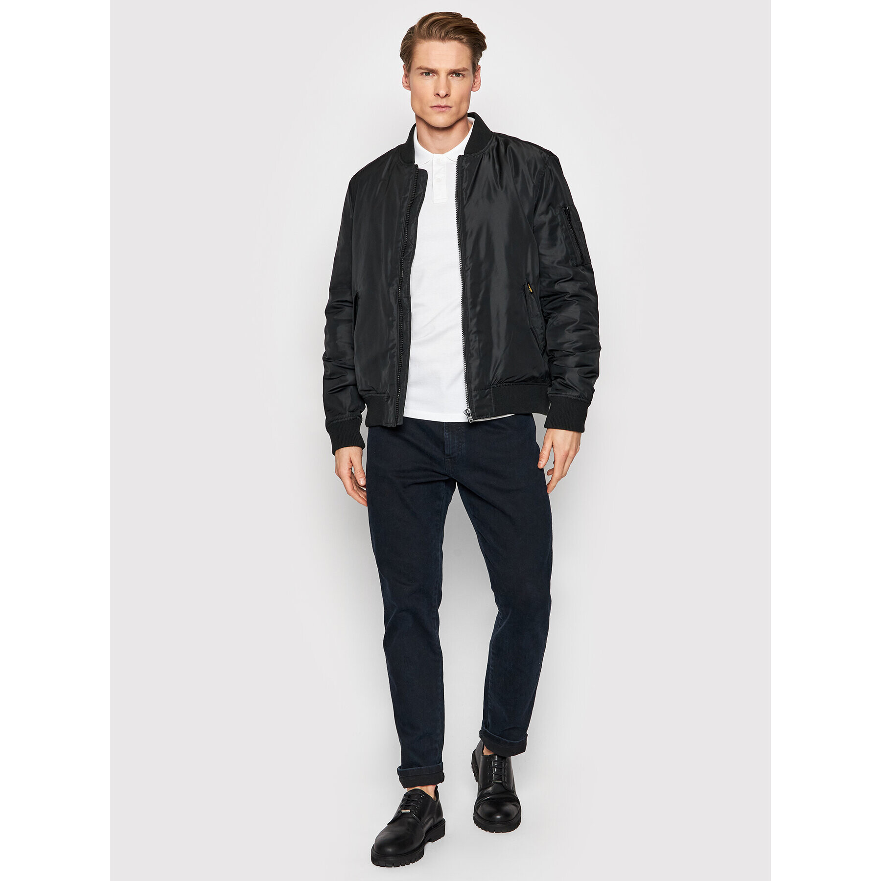 Wrangler Bundy bomber Pilot W4F9XC100 Čierna Regular Fit - Pepit.sk