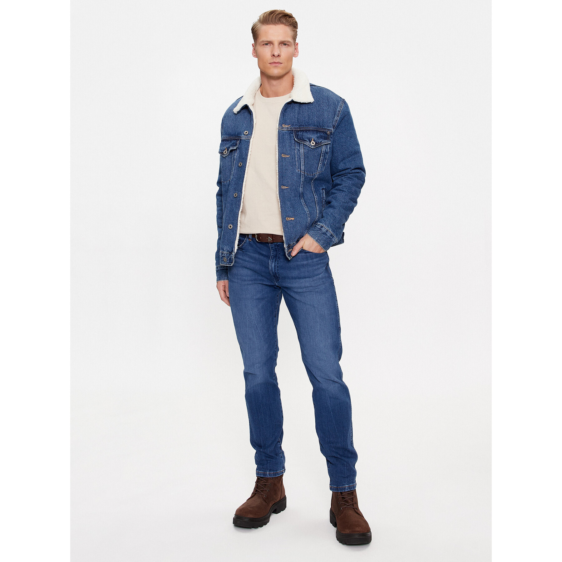 Wrangler Džínsy Larston 112341422 Modrá Slim Fit - Pepit.sk