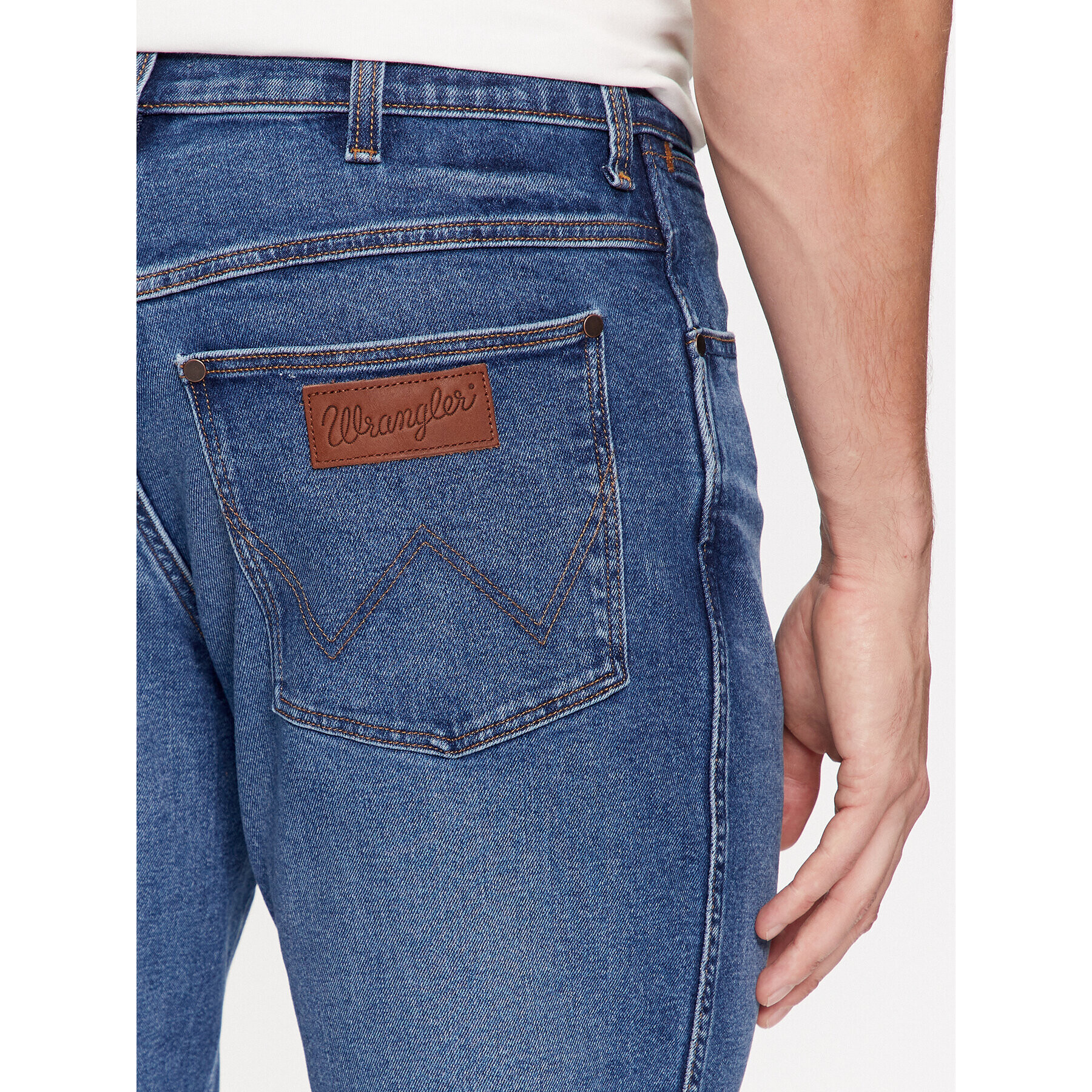 Wrangler Džínsy River 112341401 Modrá Tapered Leg - Pepit.sk