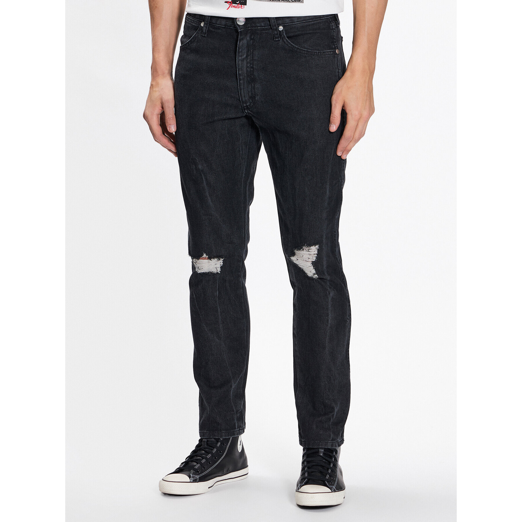 Wrangler Džínsy W18S3018O Čierna Slim Fit - Pepit.sk