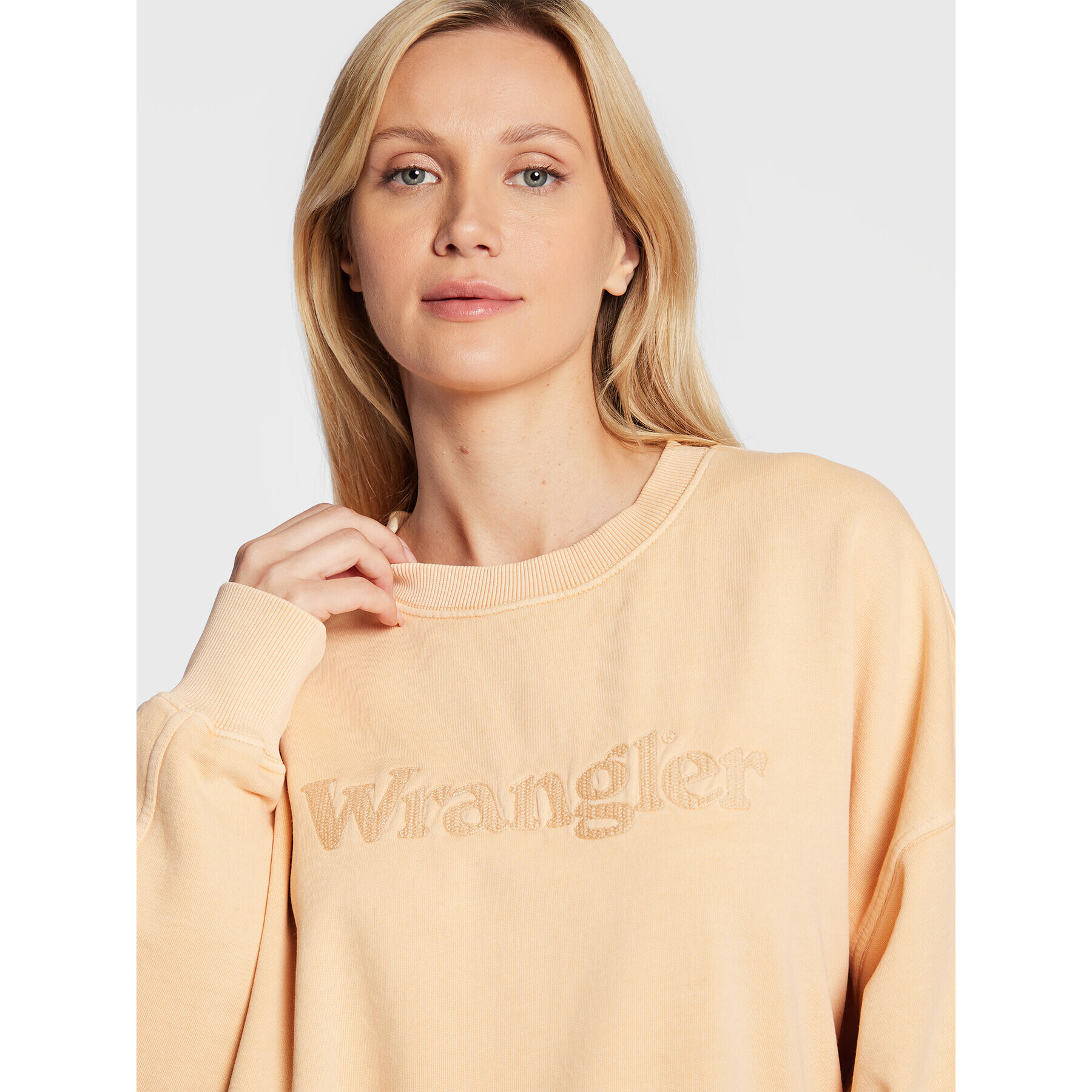 Wrangler Mikina W6V0FAM19 Oranžová Relaxed Fit - Pepit.sk